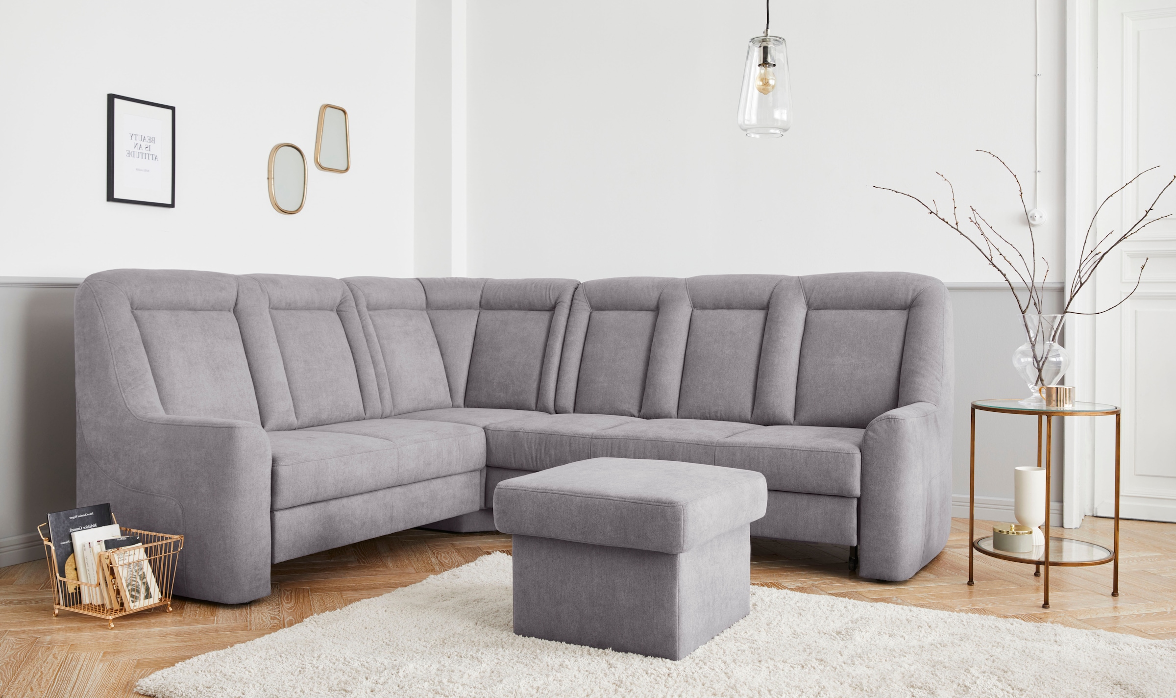 sit&more Ecksofa »Melissa L-Form«, klassisches Polsterprogramm, wahlweise B günstig online kaufen