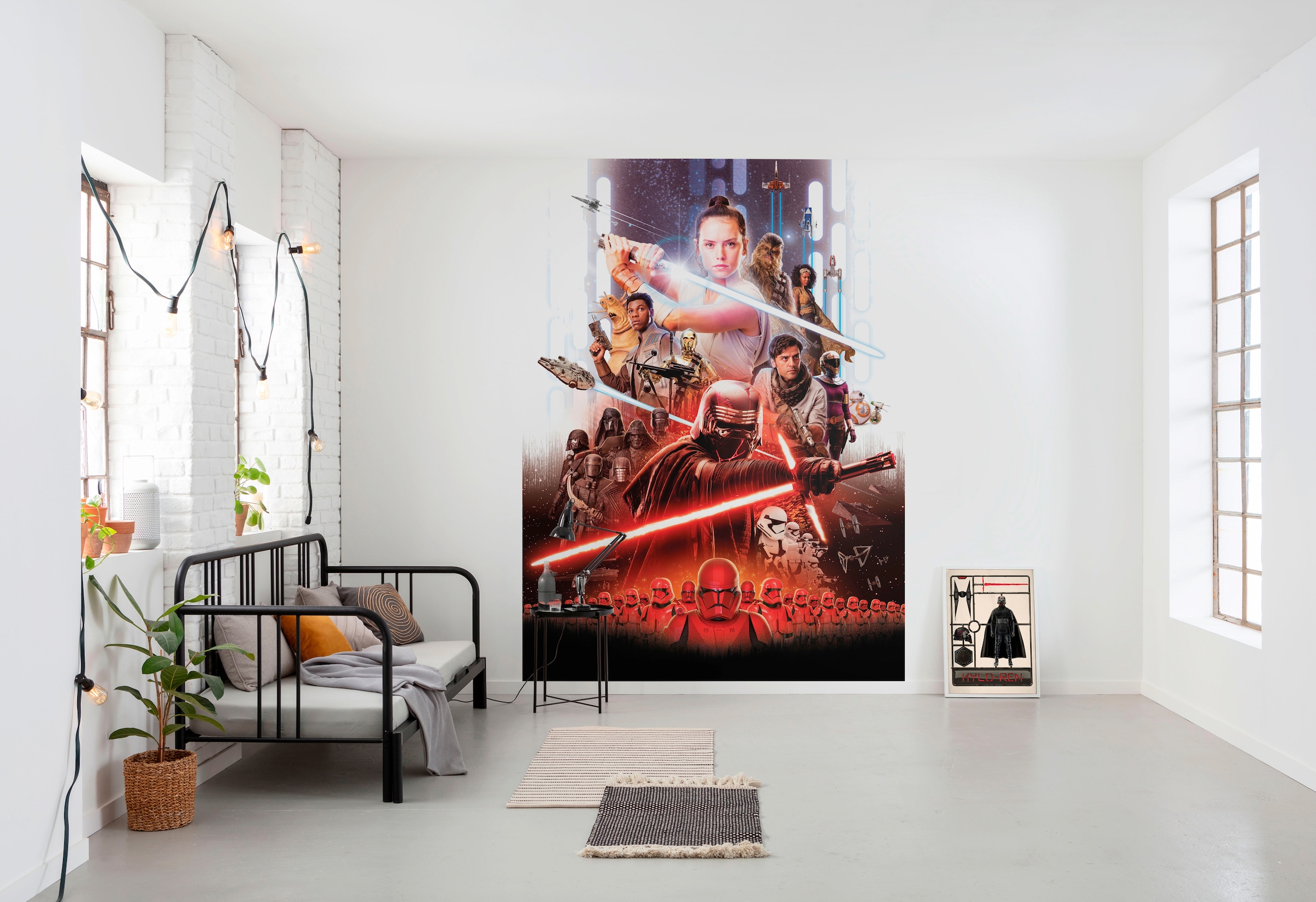 Komar Fototapete »STAR WARS EP9 Poster auf Rey«, kaufen Movie 184x254 x Raten (Breite inklusive Höhe), cm Kleister
