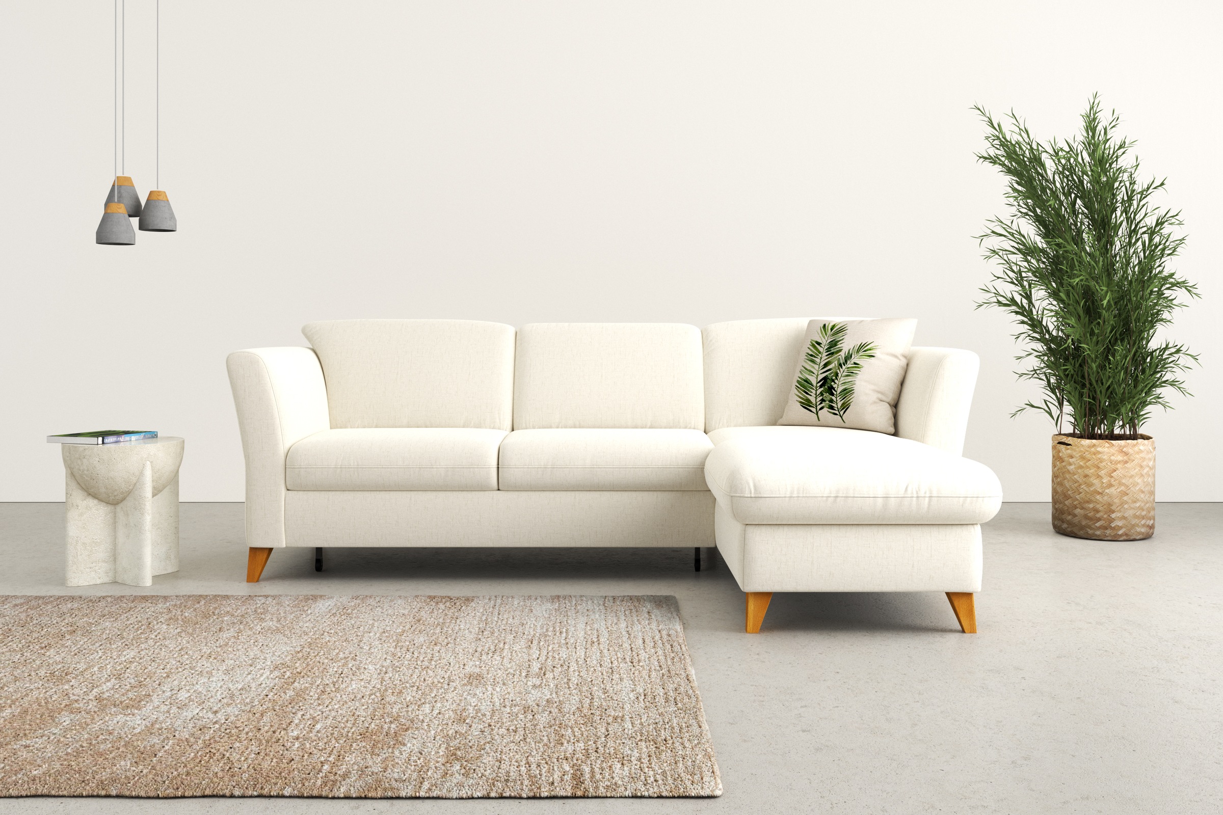 Home affaire Ecksofa »Trelleborg L-Form«, Federkern-Polsterung, wahlweise mit Bettfunktion und Bettkasten