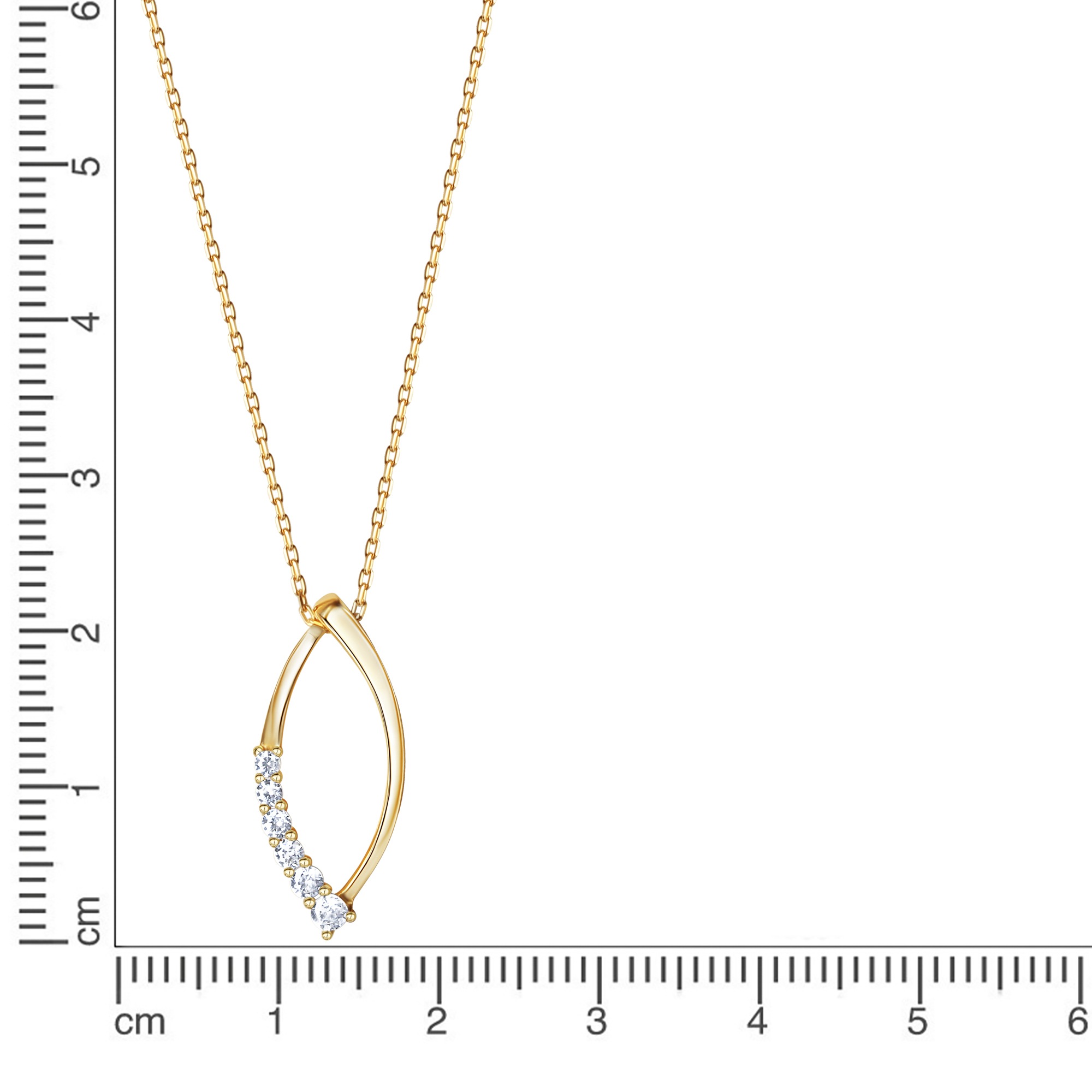 Fascination by Ellen K. Kette mit Anhänger »375/- Gelbgold bicolor Zirkonia«