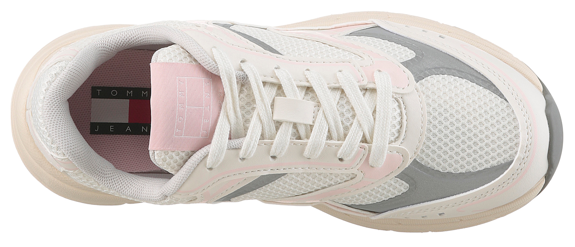 Tommy Jeans Keilsneaker »ARCHIVE'25«  , Plateau, Freizeitschuh, Halbschuh, Schnürer mit Kontrastbesatz