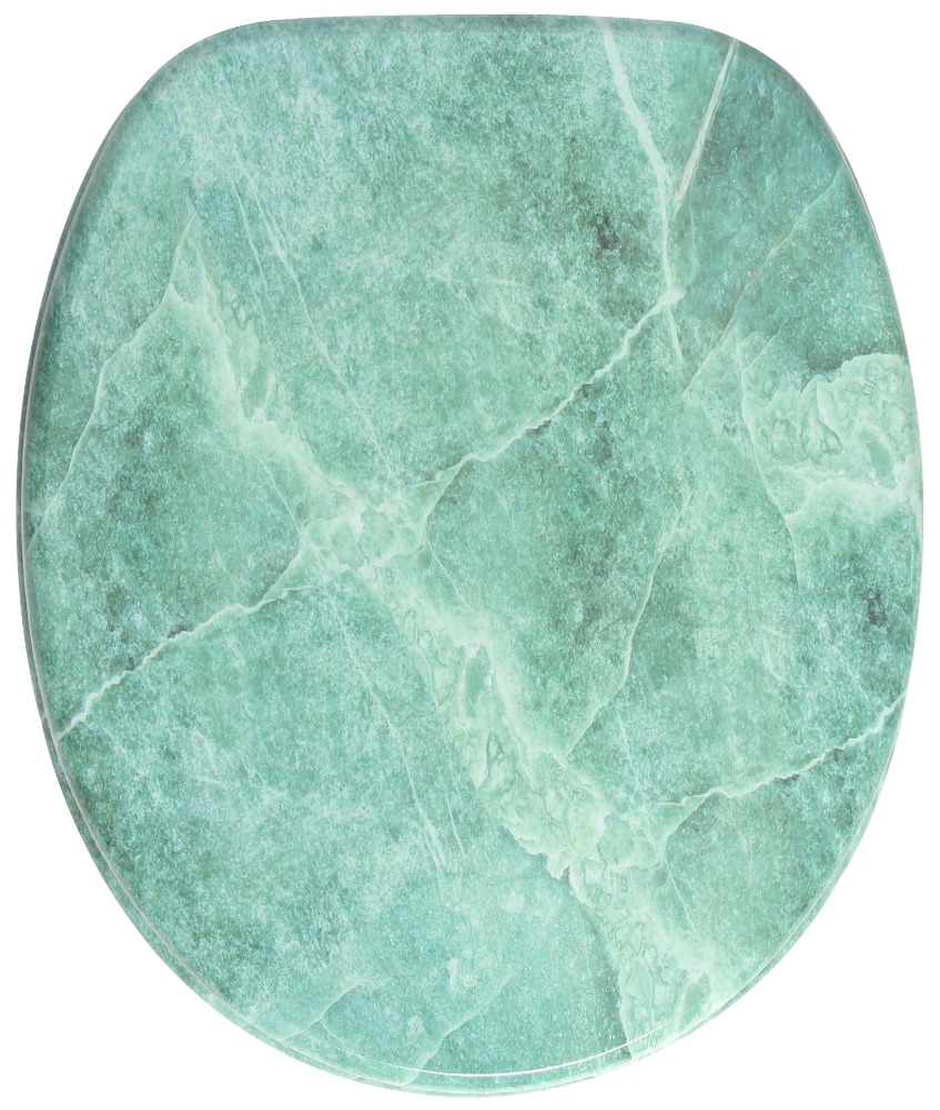 Sanilo Badaccessoire-Set »Marmor Grün« bestehend aus WC-Sitz, Badteppich und Waschbeckenstöpsel