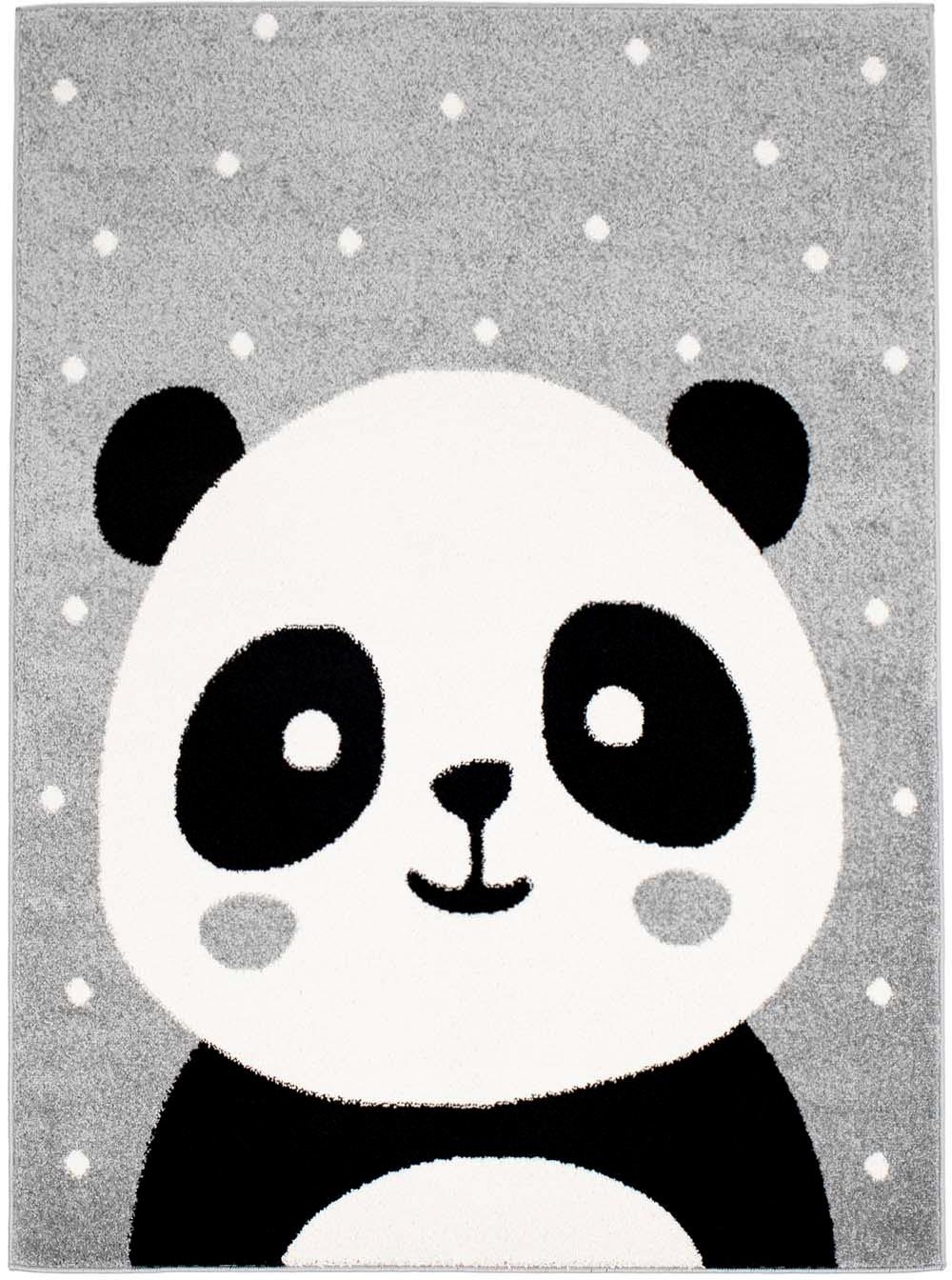 Carpet City Kinderteppich »Bubble Kids 1334«, rechteckig, 11 mm Höhe, Spielteppich, Panda-Bär, Weicher Flor, Pflegeleicht, Kinderzimmer