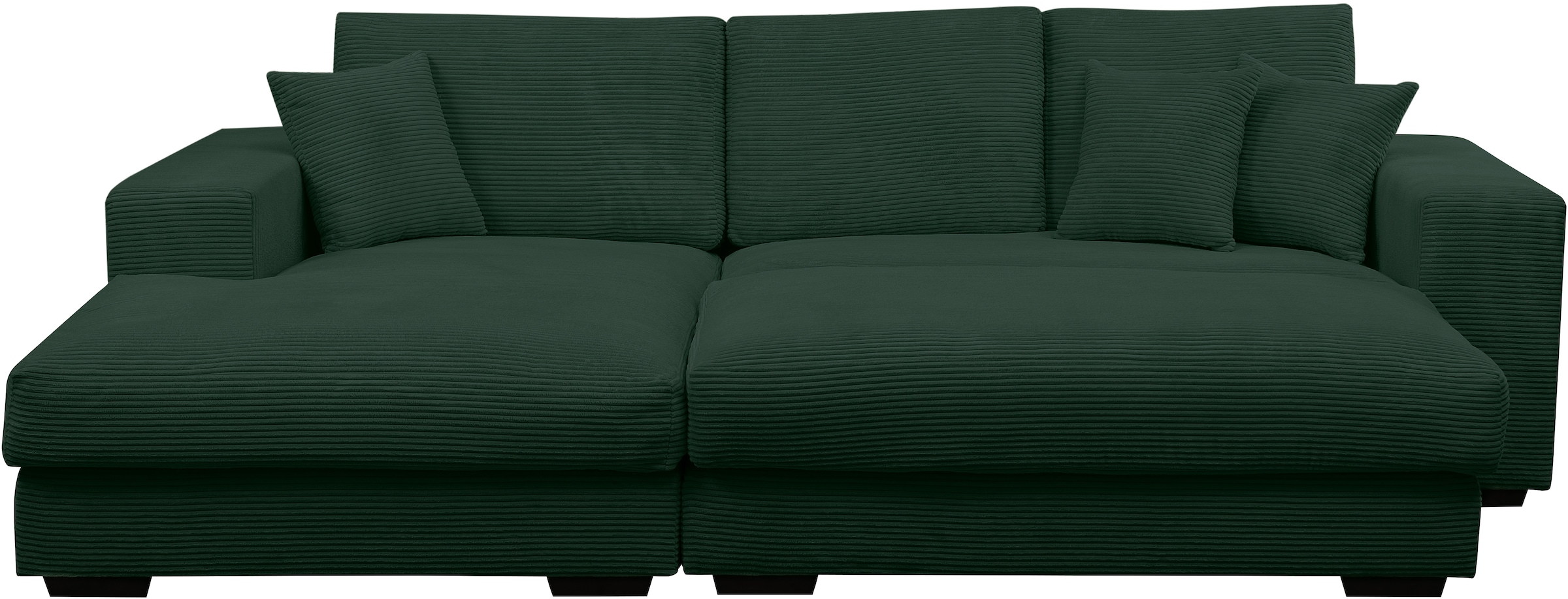 WERK2 Polstergarnitur »Eden L-Form + Hocker. Mega Couch Breite 286cm, Cord« günstig online kaufen