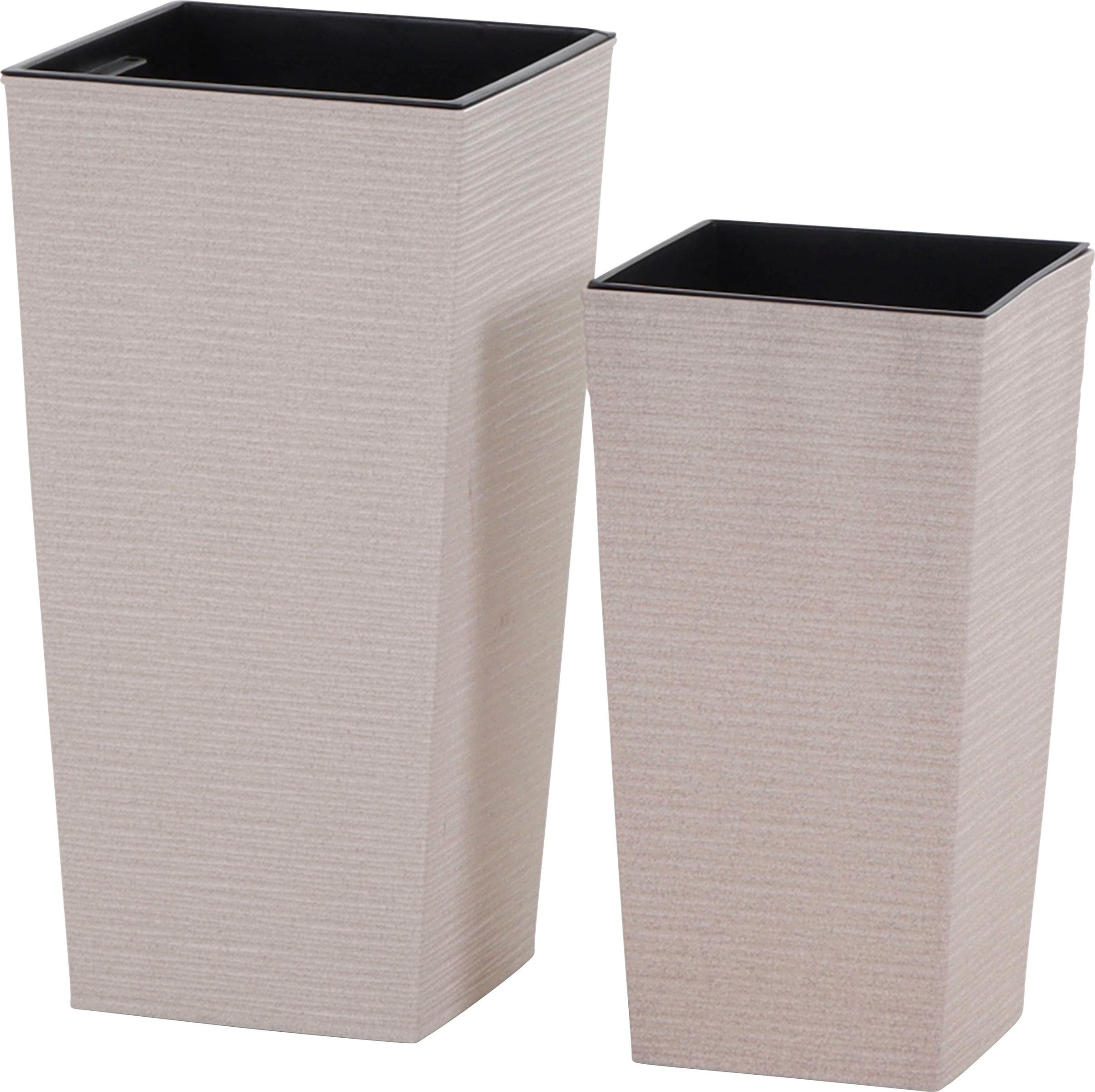 Siena Garden Pflanzkübel Rillenoptik, eckig