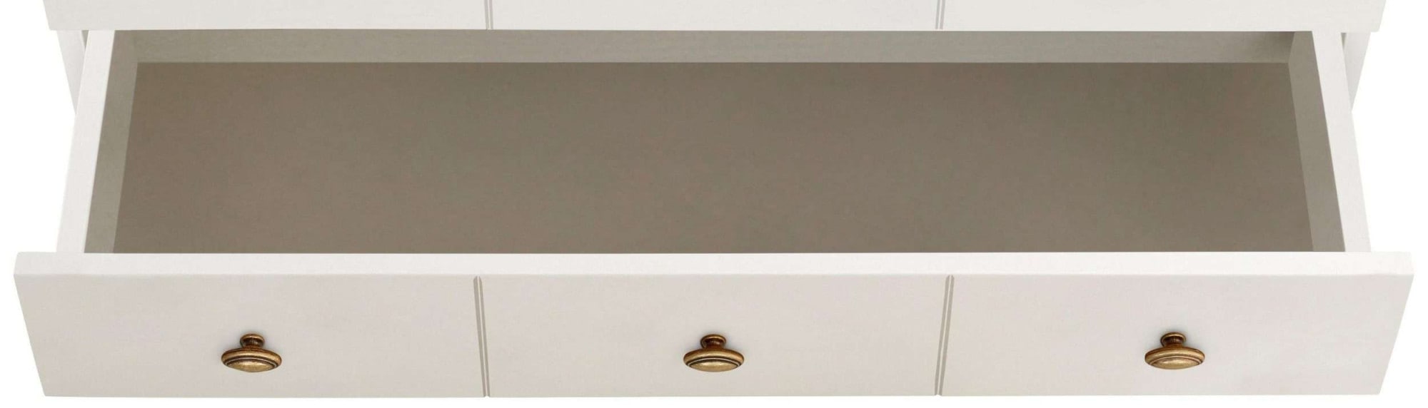Home affaire Bücherregal »Soeren Regal mit 5 breiten Schubkästen in geteilter Optik« T/H: 80/29/220 cm, Kiefer FSC®-zertifiziert, elegante Metallgriffe