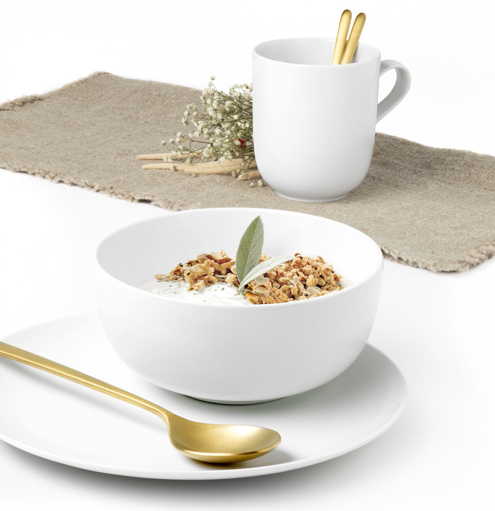 Seltmann Weiden Frühstücks-Geschirrset »Service, Liberty (Teller, Schale, Kaffeebecher)« Teller, Becher, Schalen, Made in Germany, 18 Teile, für 6 Personen