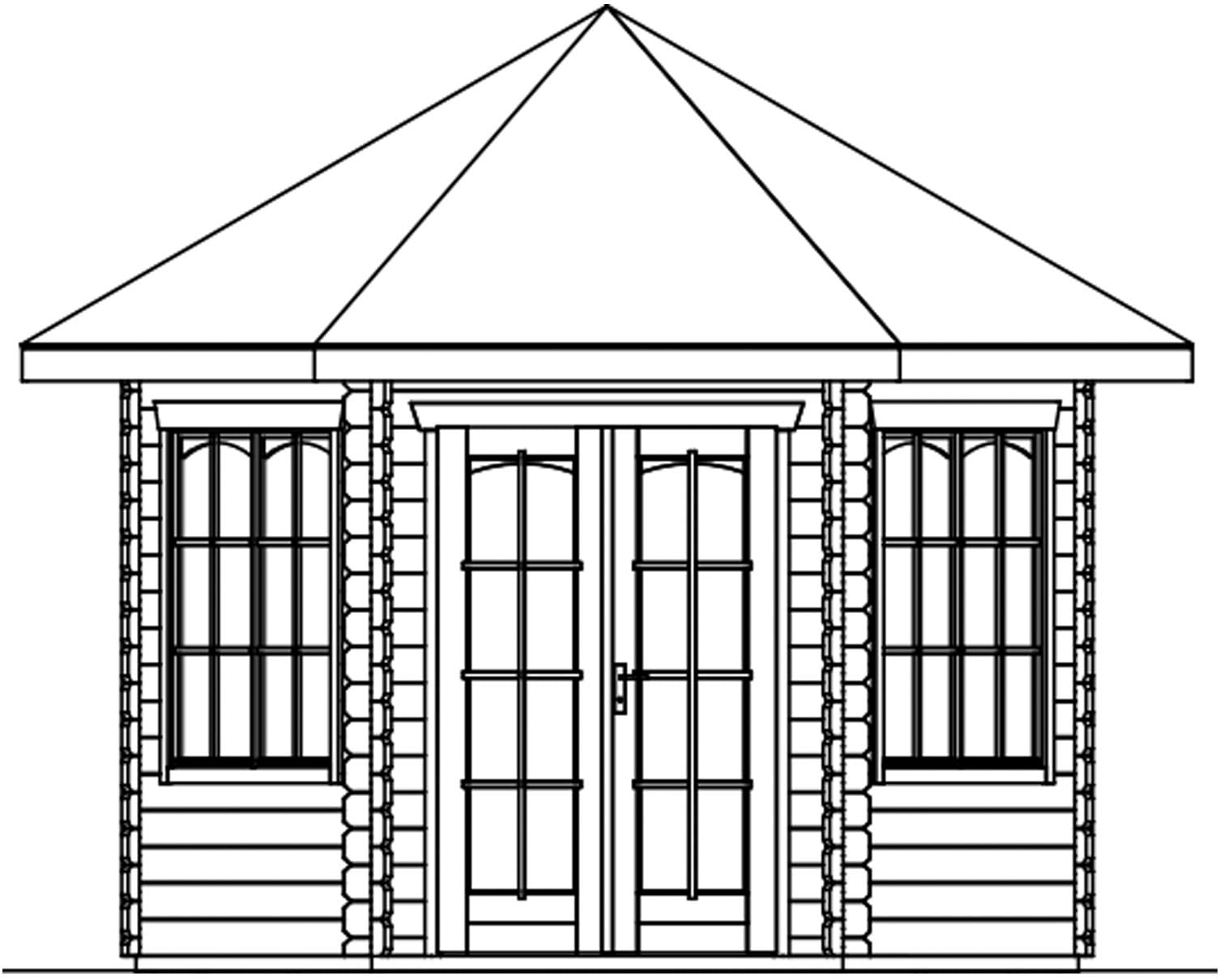 Skanholz Holzpavillon »Madeira«, 303 x 350 cm
