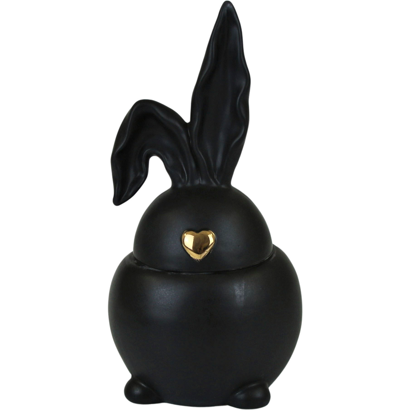 AM DESIGN Osterfigur »Osterhase, Dose "Hase" aus Porzellan, Höhe ca. 23 cm, Frühjahrsdeko« Dekofigur, Ostern, Osterdekoration schwarz