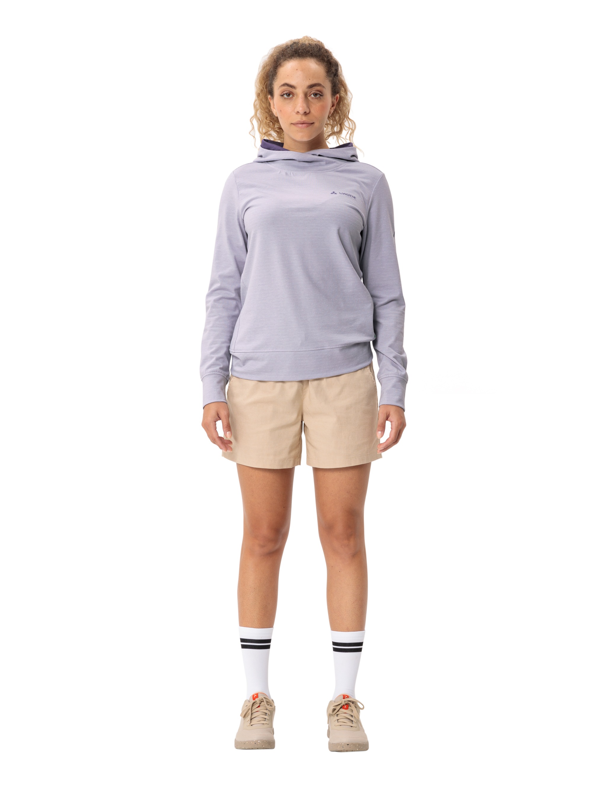 VAUDE Kapuzensweatshirt »WOMEN'S TUENNO PULLOVER«, (1 tlg.), Logoprägung auf dem Arm