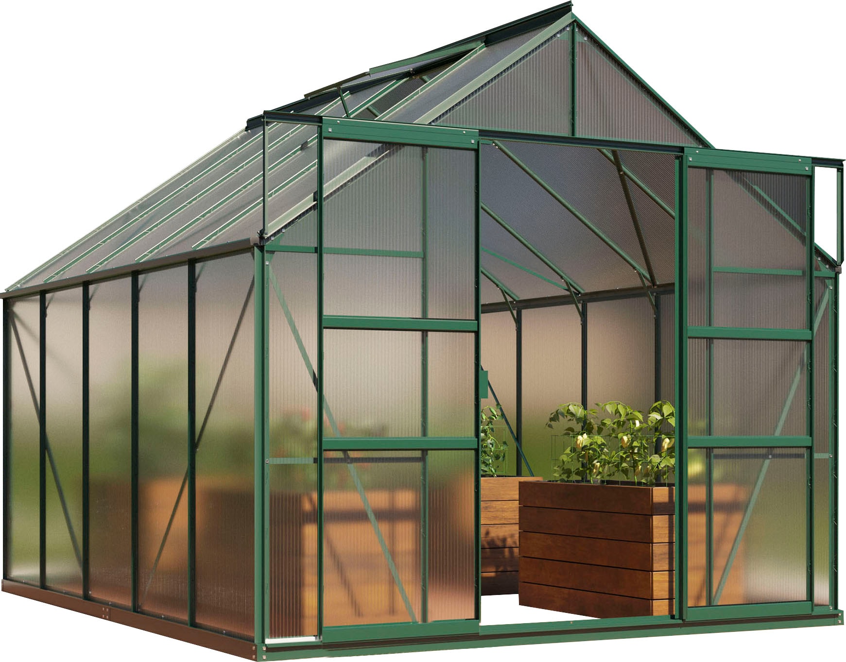 Vitavia Gewächshaus »Mars 8300«, AluProfile, 6 mm Hohlkammerplatten