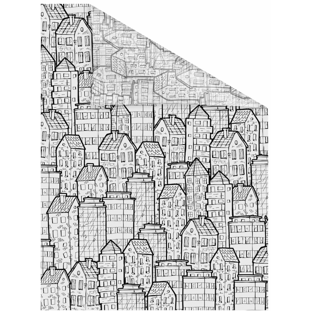 LICHTBLICK ORIGINAL Fensterfolie »Stadt«, 1 St., blickdicht, strukturiertKlebepunkte