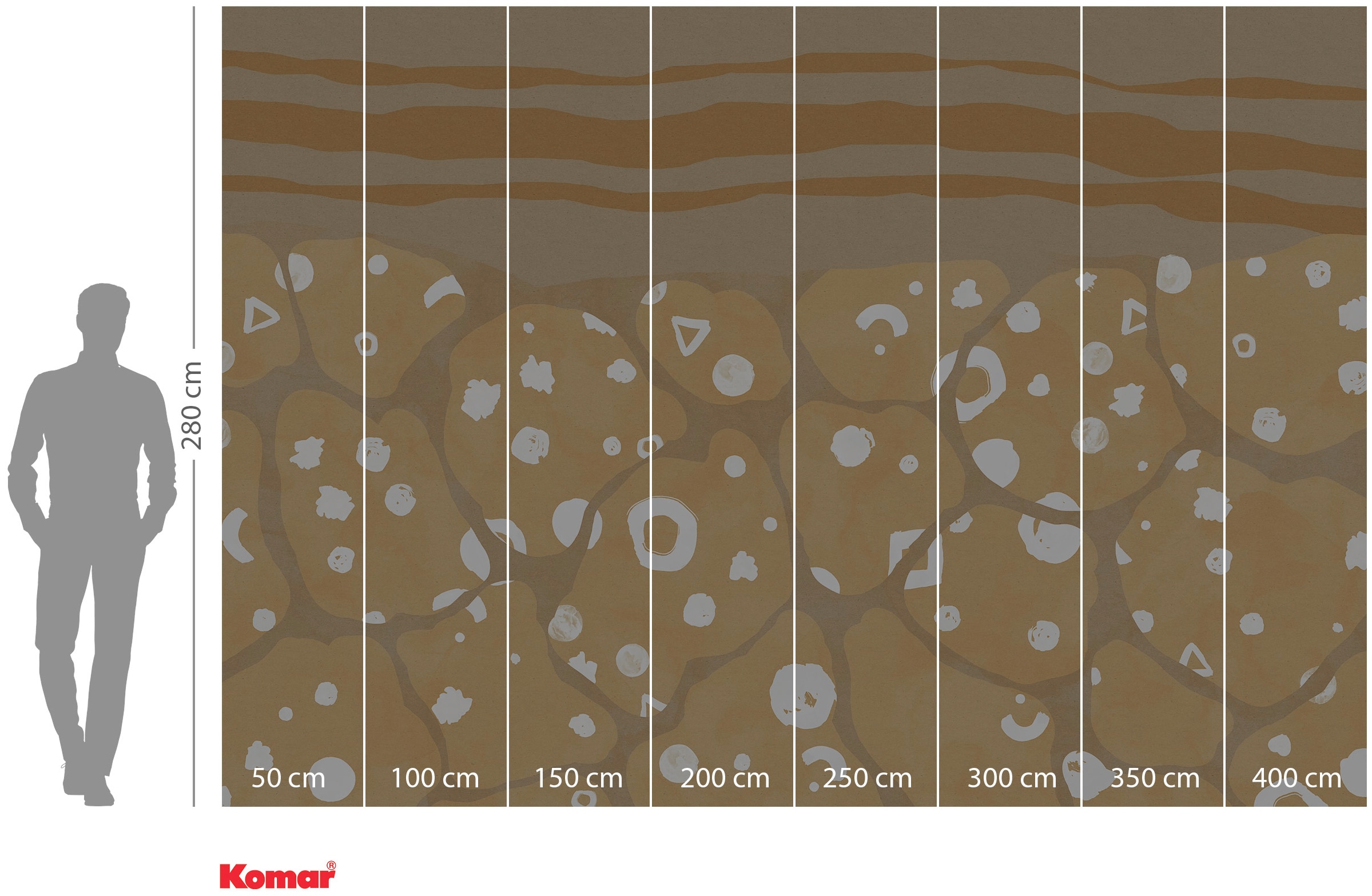 Komar Vliestapete »Digitaldruck Vlies - Subsoil - Größe 400 x 280 cm«, bedruckt, Wohnzimmer, Schlafzimmer