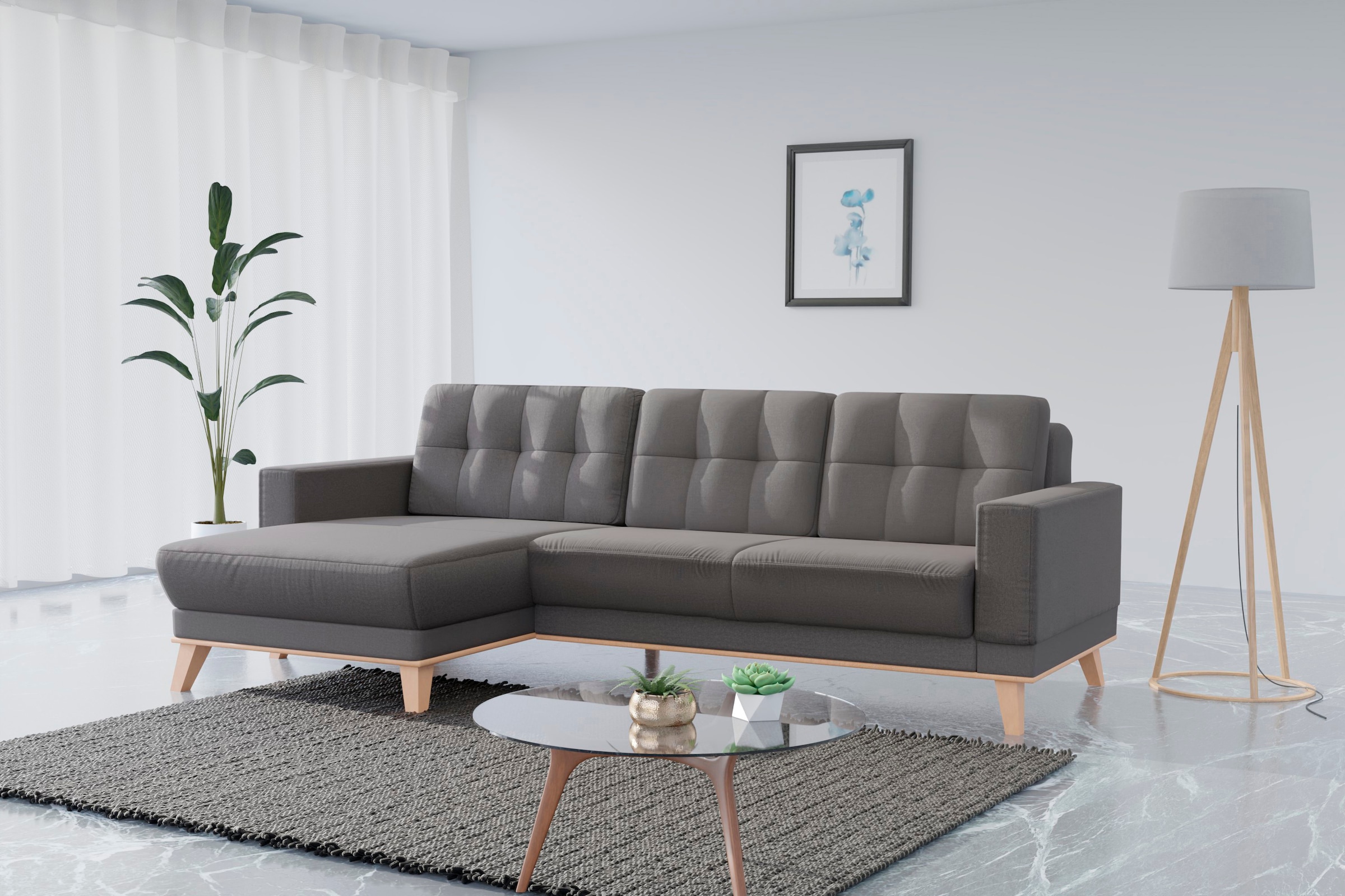 sit&more Ecksofa »Lavida L-Form« wahlweise mit Kippfunktion und Bettkasten günstig online kaufen