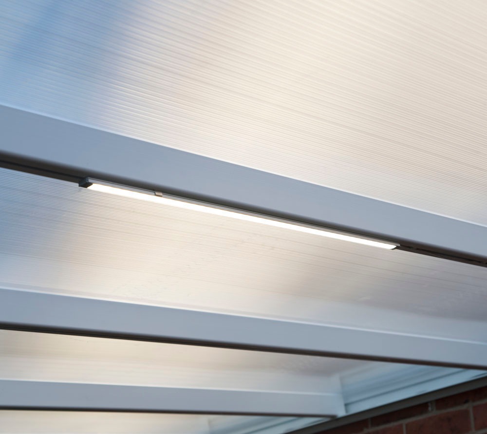 Palram - Canopia LED Lichtleiste, Leuchtmittel LED-Modul | LED fest integriert, Pavillon Lichtleiste, weiß, 67 cm