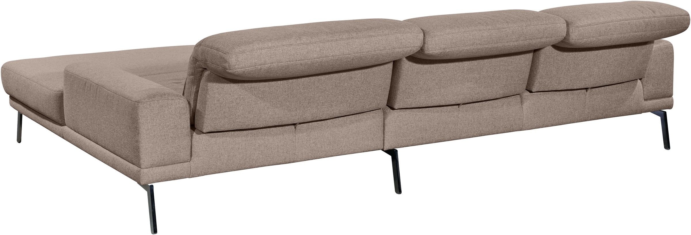 Musterring Ecksofa »MR 4580«, mit Kopf- und Sitztiefenverstellung, Metallfuß chrom, 288 x 193/220cm