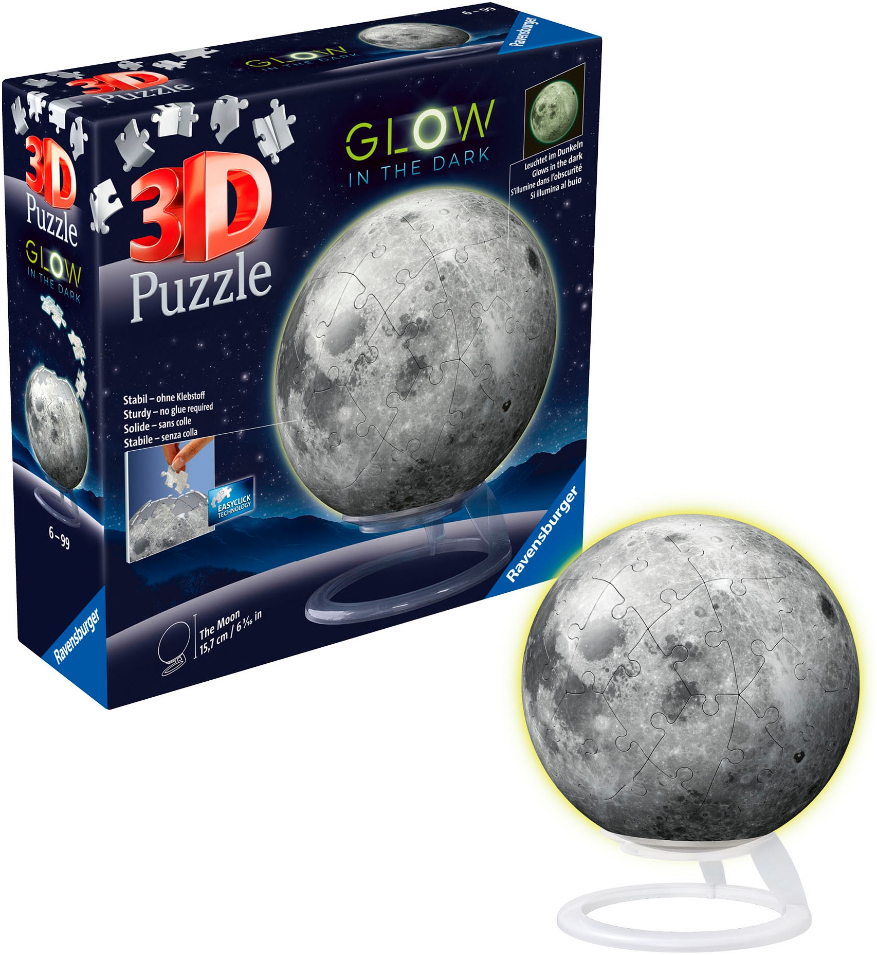 Ravensburger Puzzleball »Der Mond - Glow-in-the-Dark«, (72 tlg.), Made in Europe; FSC® - schützt Wald - weltweit