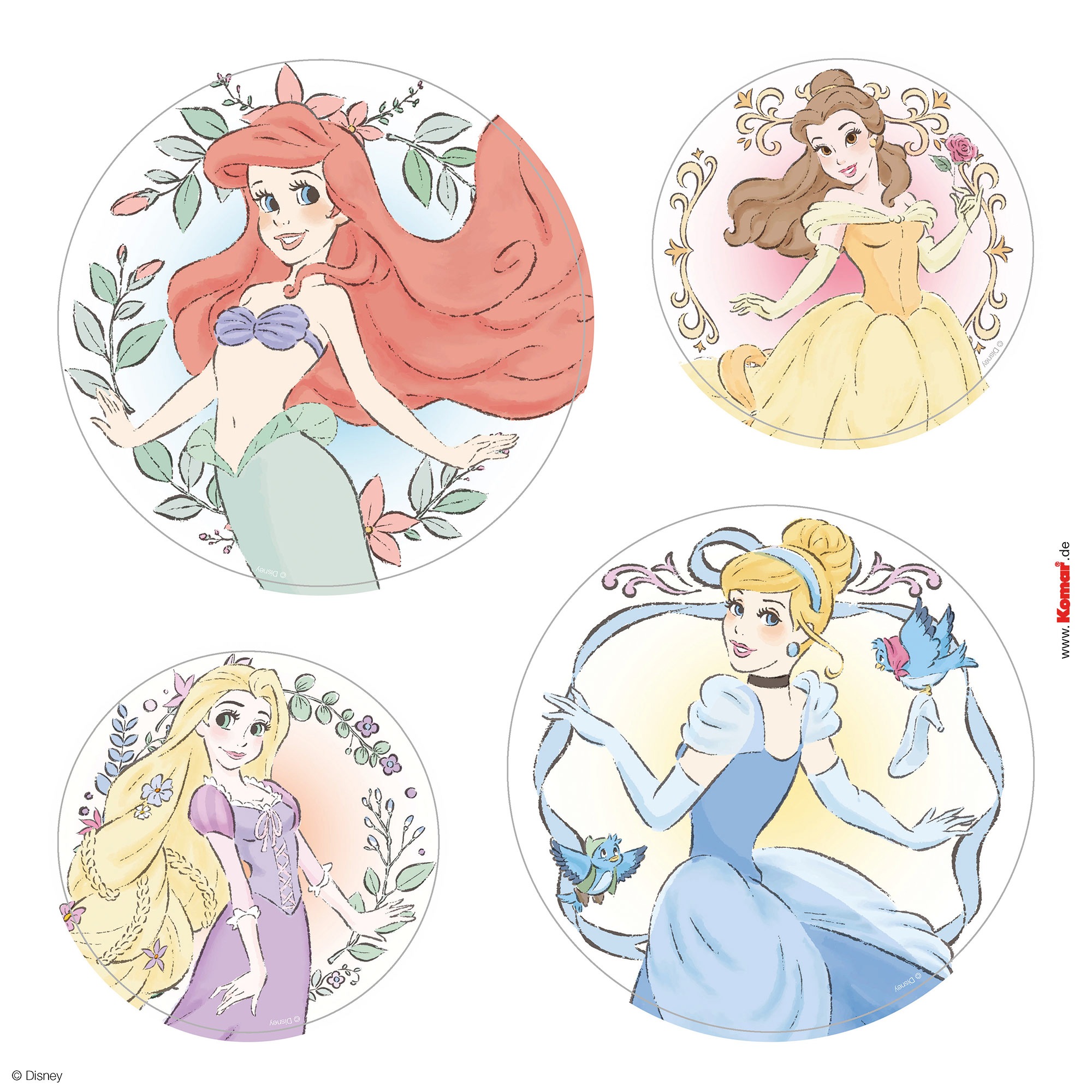 Komar Fensterbild »Fenstersticker - Princess Kindness - Größe 30 x 30 cm« 34 x 30 cm, 2 Bogen