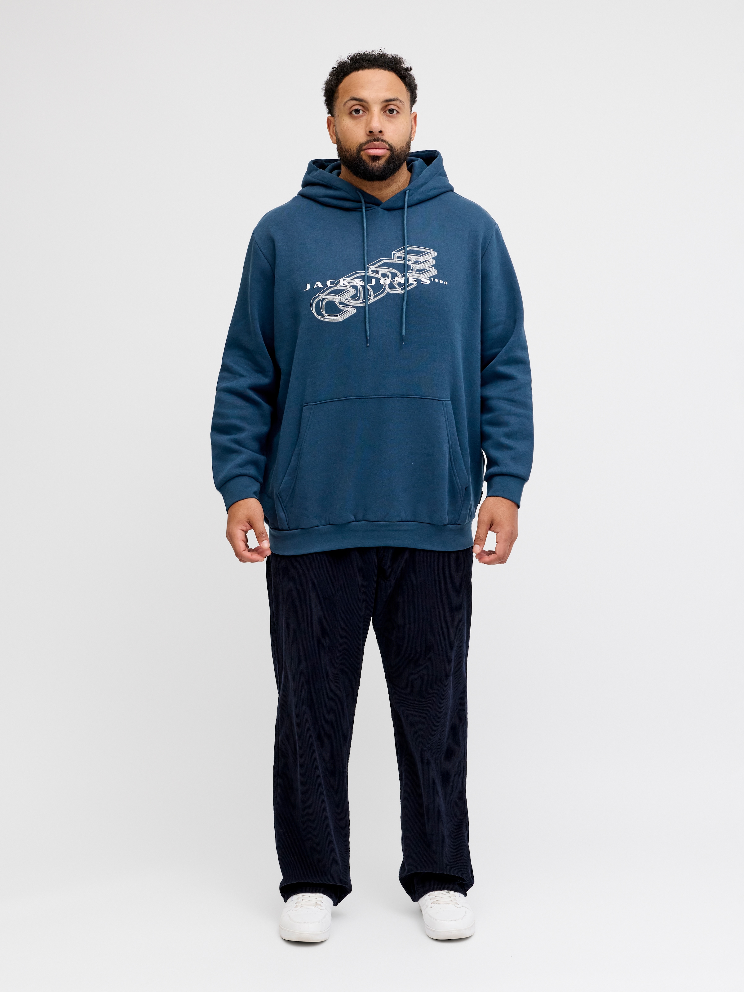 Jack & Jones PlusSize Kapuzensweatshirt »JCOFUSION BRANDING SWEAT HOOD PLS«

