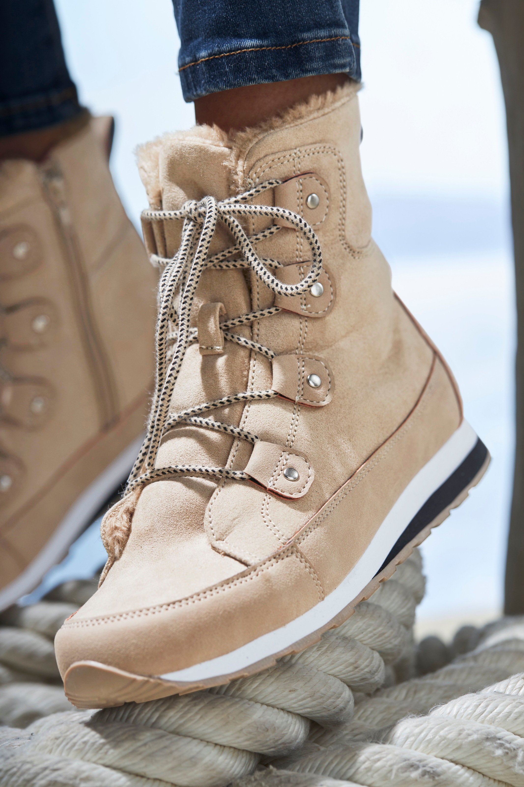 Vivance Stiefelette, mit Warmfutter, Winterstiefel, Stiefel, Boots VEGAN