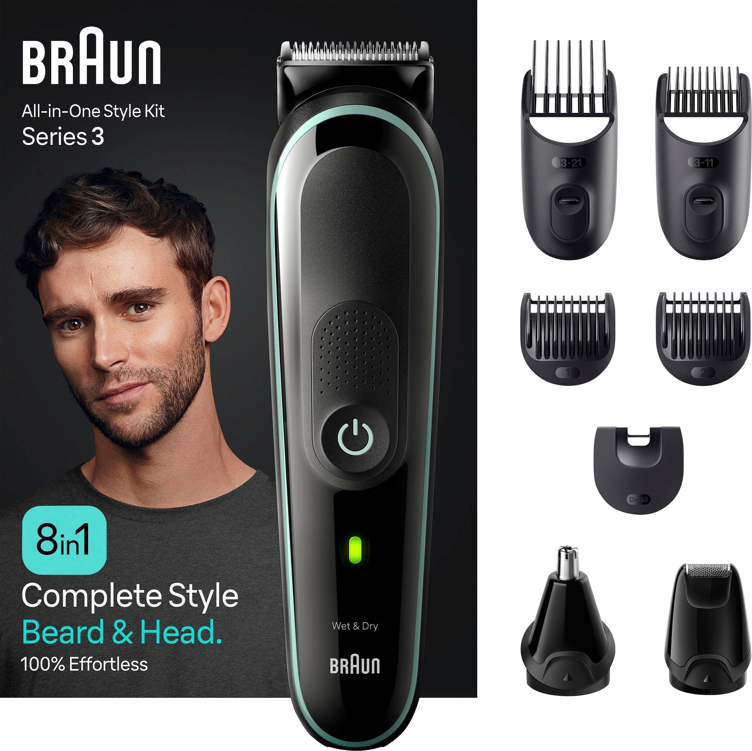 Braun Haarschneider »All-In-One Styling Set kabellose online Laufzeit kaufen MGK3441«, Wasserdicht, 80 Min