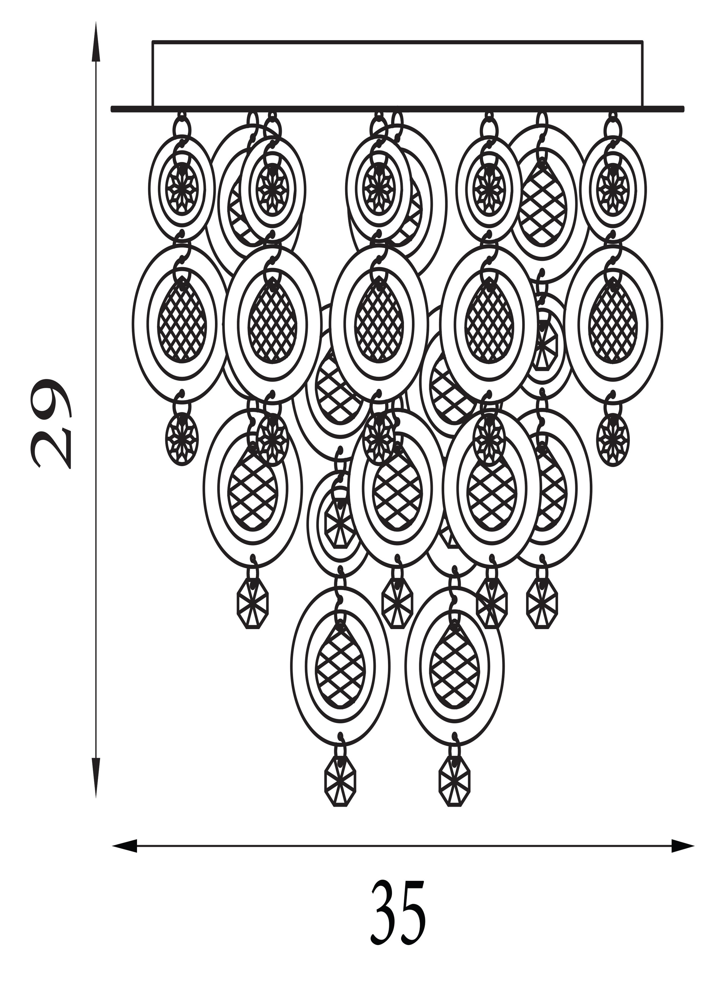 Searchlight Deckenleuchte »Polaris3Lt Flush - Chrommetall & Acryl« E14 1 Stk.