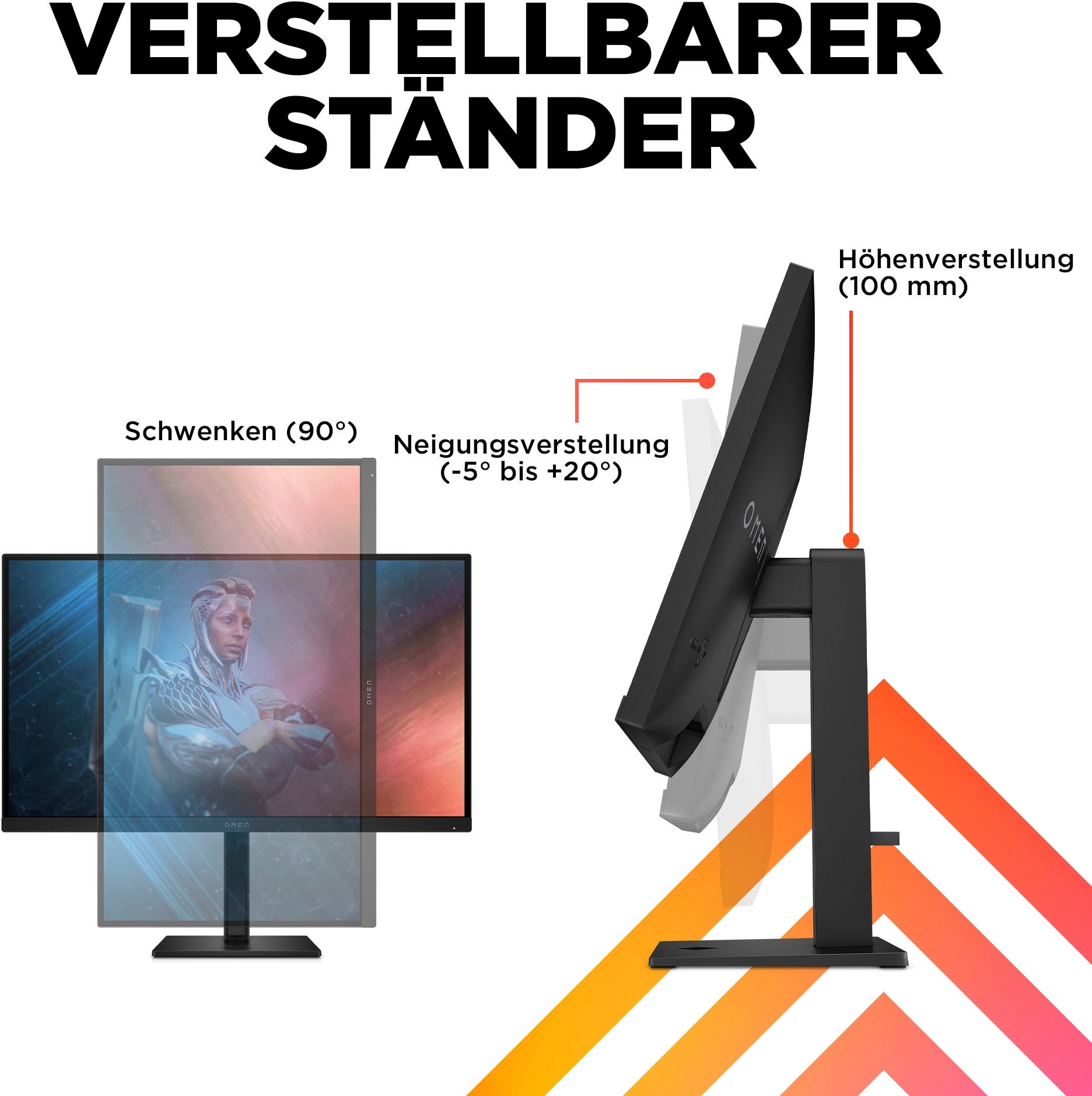 HP Gaming-Monitor »OMEN 27 (HSD-0155-A)«, 68,6 cm/27 Zoll, 1920 x 1080 px, Full HD, 1 ms Reaktionszeit, 165 Hz