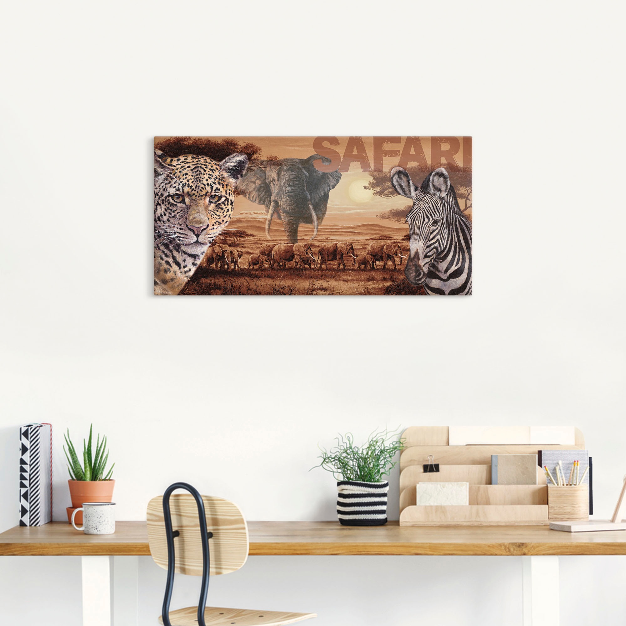 Artland Wandbild »Safari«, Wildtiere, (1 St.), als Alubild, Outdoorbild, Le günstig online kaufen