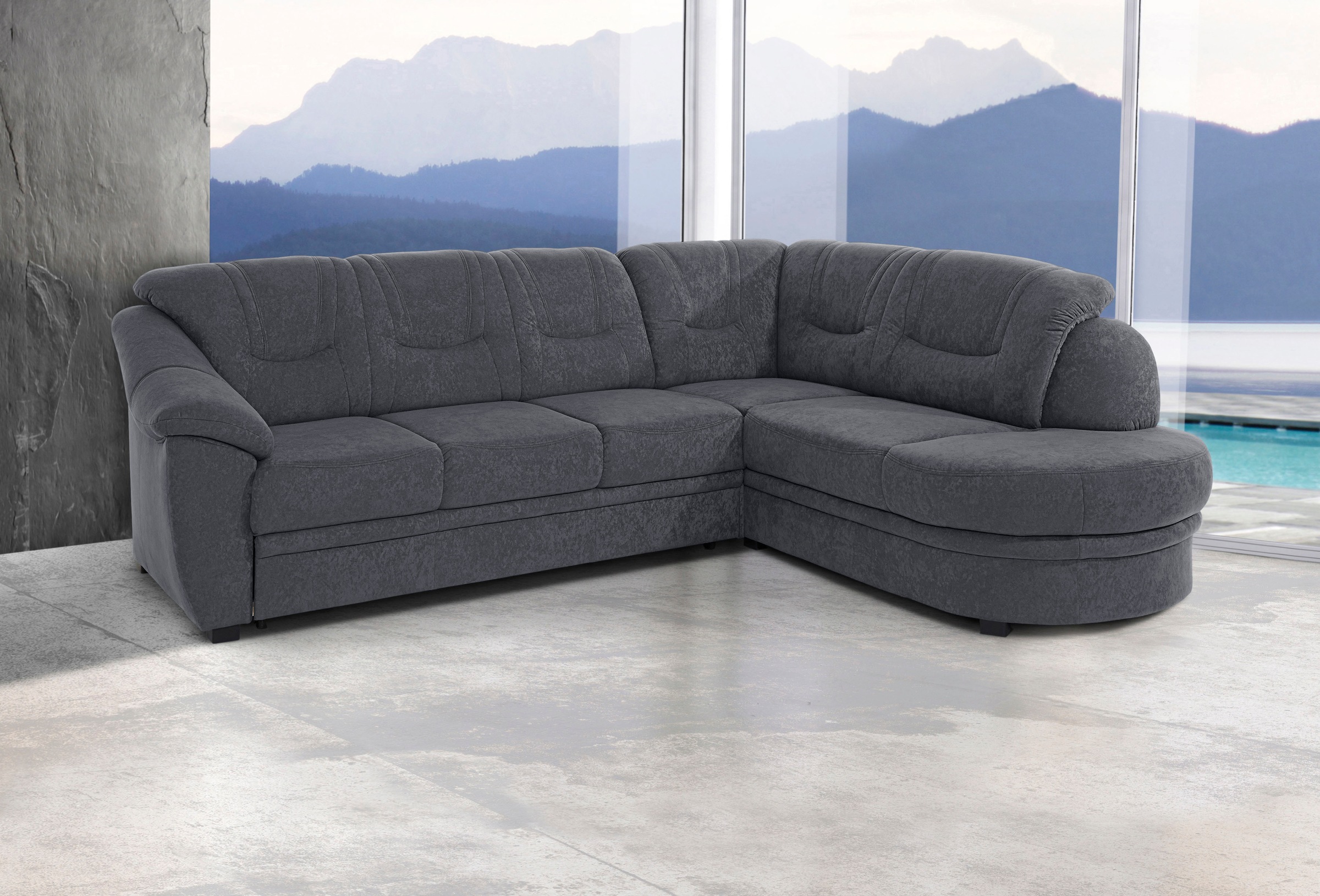 sit&more Ecksofa »Savoni L-Form«, wahlweise mit Bettfunktion