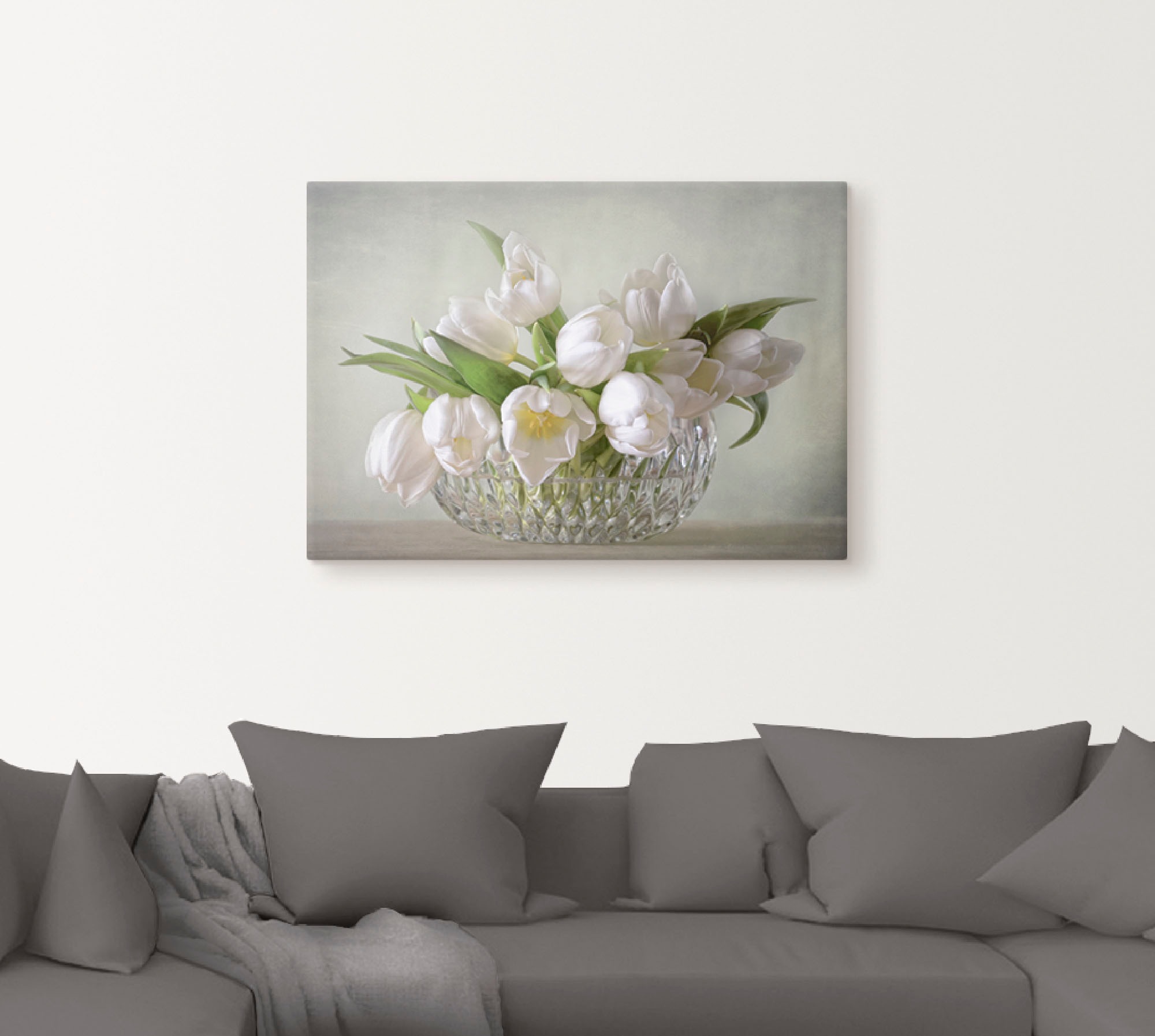 Artland Wandbild »Weiße Tulpen« Blumen 1 Stk. tlg. als Leinwandbild, Poster günstig online kaufen