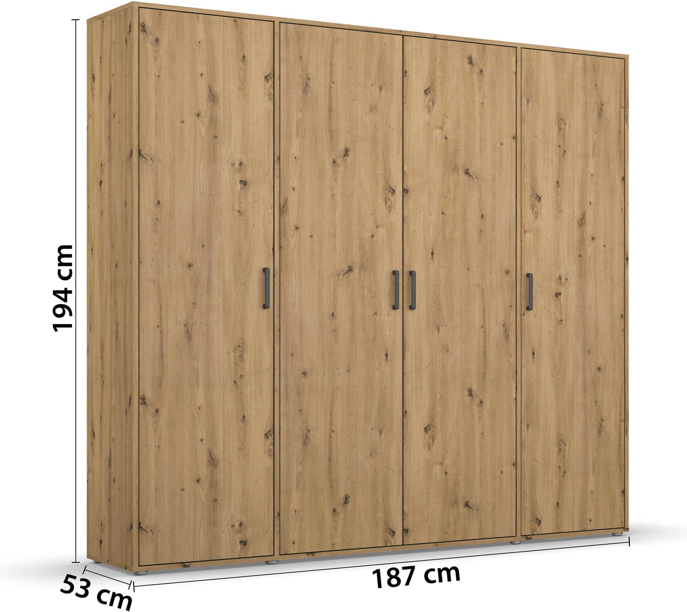 rauch Kleiderschrank »VOYAGER Otto´s Choice Garderobe Wäscheschrank TOPSELLER Schlafzimmer«, (in 3 verschiedenen Ausstattungen BASIC/CLASSIC/PREMIUM), Schrank mit modernen Griffen in viel Stauraum MADE IN GERMANY