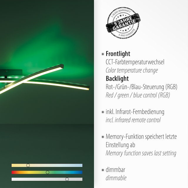 Leuchten Direkt Deckenleuchte »ALINA«, 4 flammig-flammig, LED, CCT - über  Fernbedienung, RGB, dimmbar über Fernbedienung online bestellen