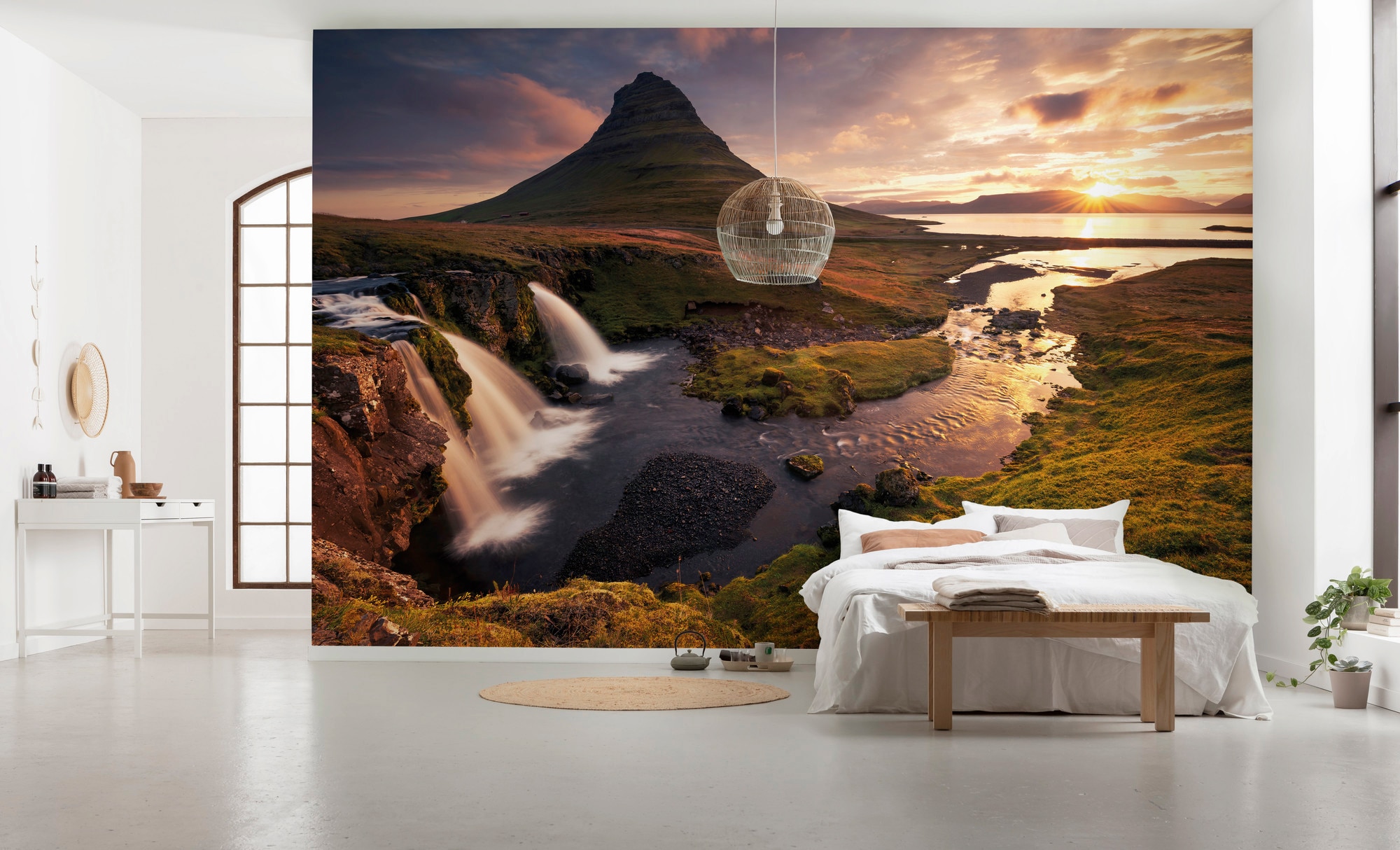Komar Vliestapete »Digitaldruck Vlies - Guten Morgen auf Isländisch - Größe 400 x 250 cm«, bedruckt, Wohnzimmer, Schlafzimmer