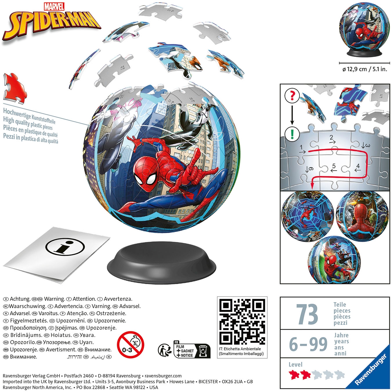 Ravensburger 3D-Puzzle »Spiderman«, Made in Europe