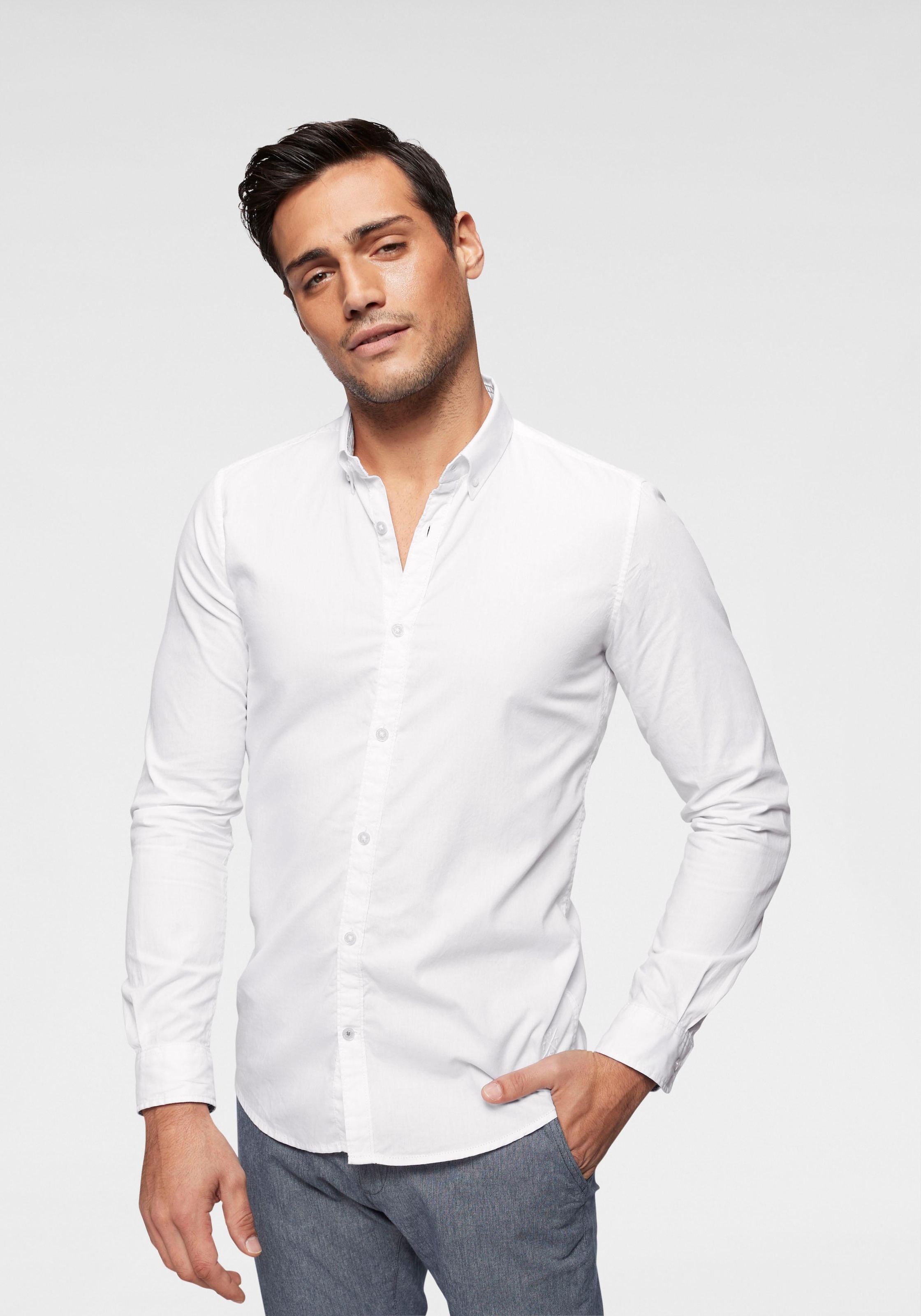 TOM TAILOR Langarmhemd, mit Button-down-Kragen kaufen