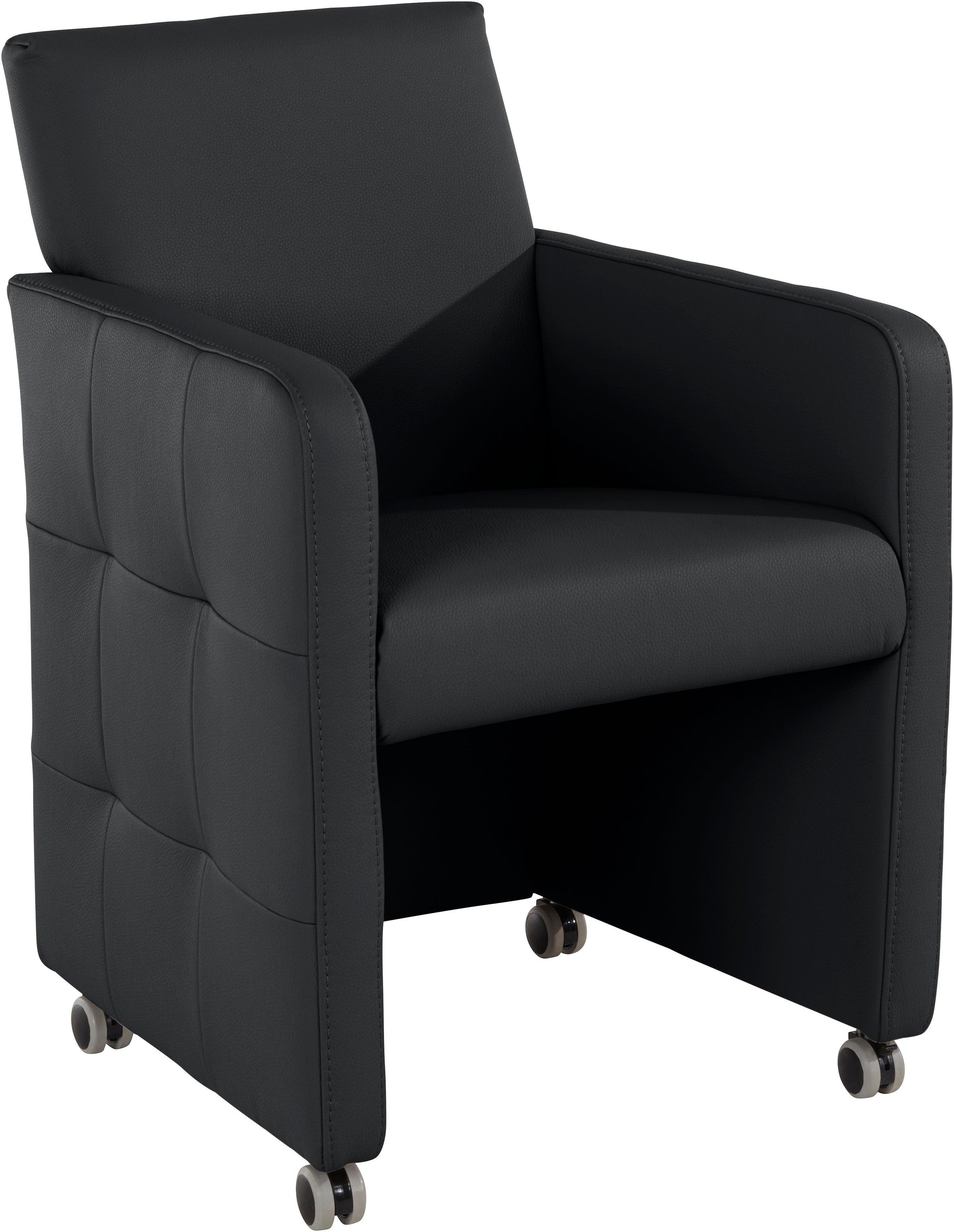 exxpo - sofa fashion Sessel »Barista Clubsessel auf Rollen, schmale Armlehn günstig online kaufen