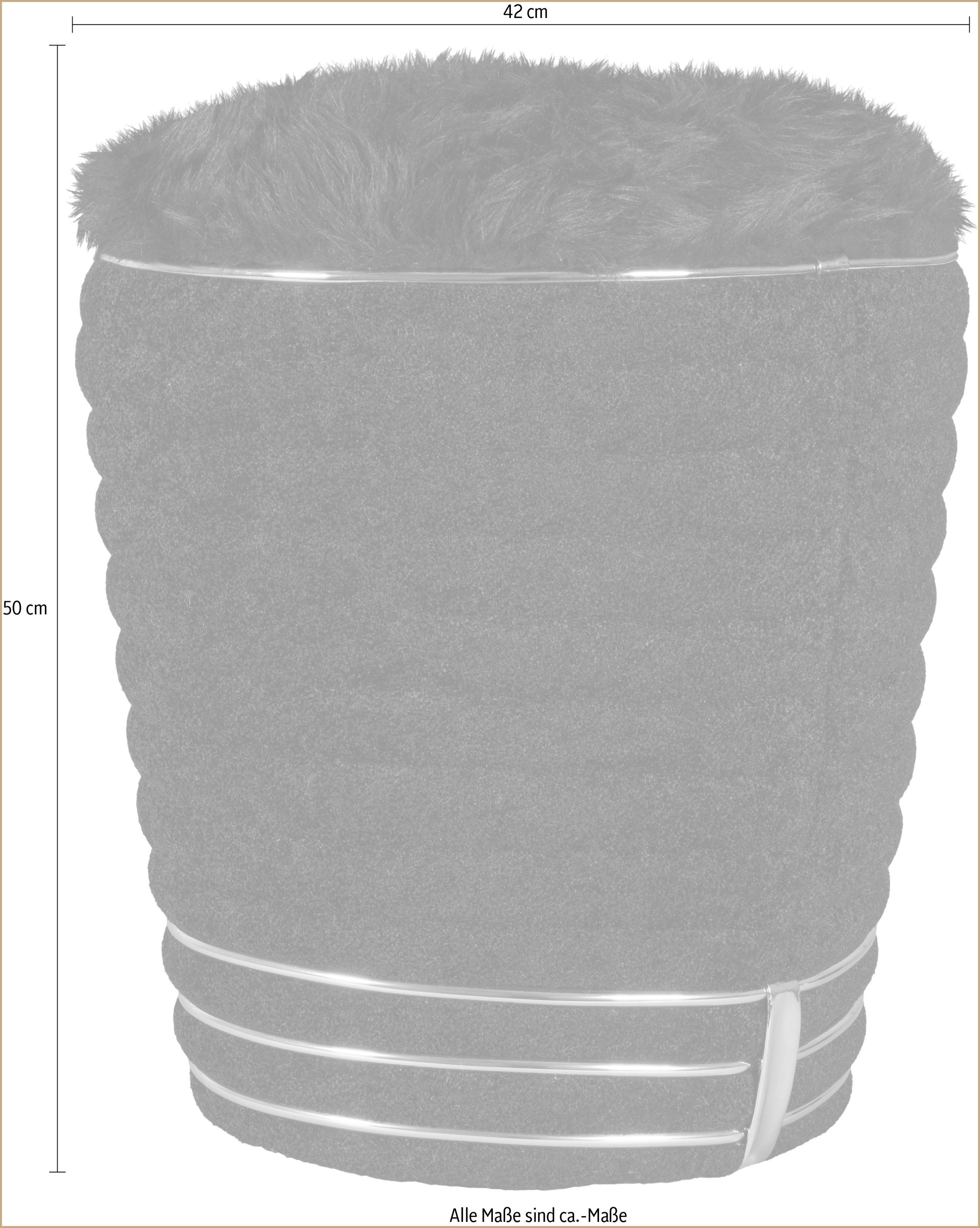 Kayoom Sitzhocker »Hocker Doric, trendiger Look, ästhetische Farbgebung, schöne Steppung«, (1 St.), komfortabel, hochqualitativ, pflegeleicht, hochwertige Materialien