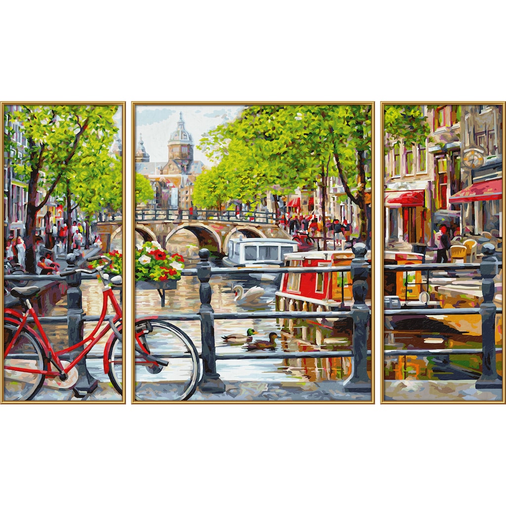 Schipper Malen nach Zahlen »Meisterklasse Triptychon - Amsterdam«, Made in Germany