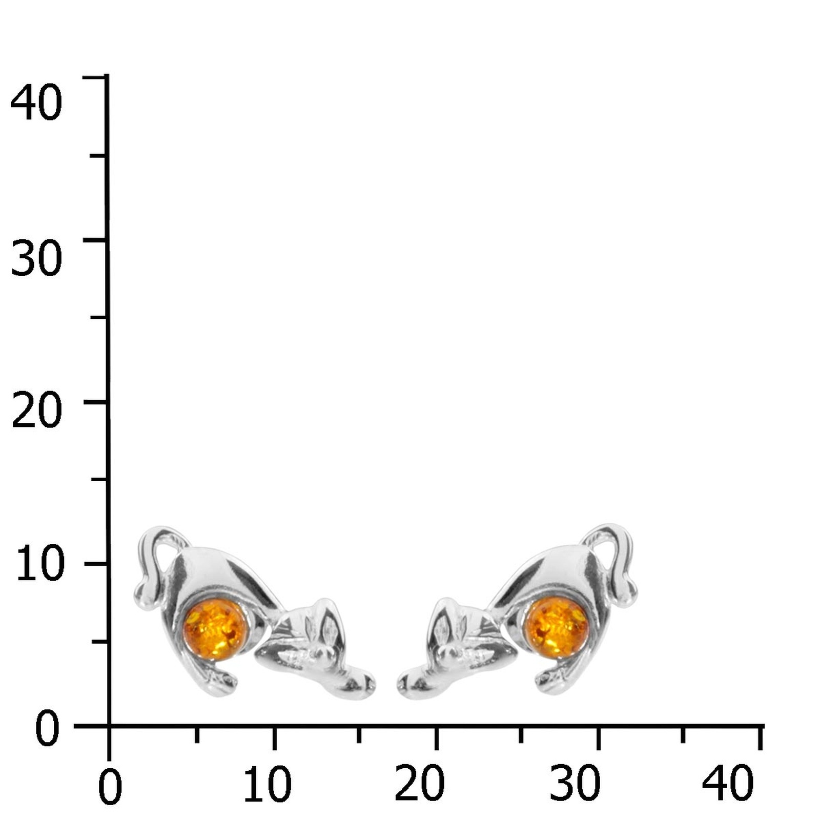 OSTSEE-SCHMUCK Paar Ohrstecker »Ostsee-Schmuck Ohrstecker Katze Ohrstecker Katze«, (2 tlg.)