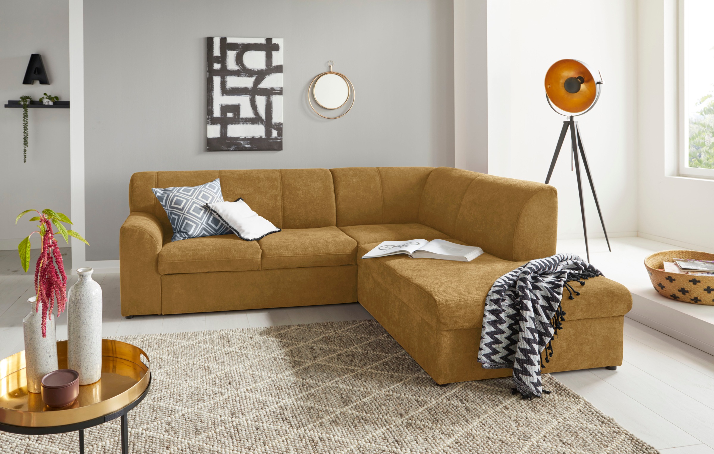 DOMO collection Ecksofa »Topper zeitlos elegant, kompakte Stellmaße, OTTOs günstig online kaufen
