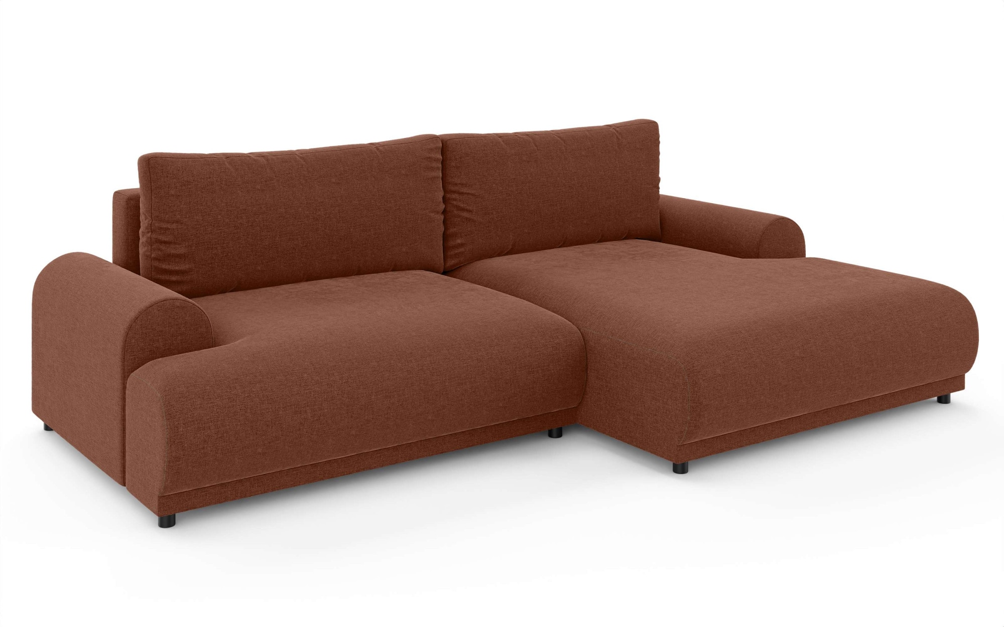 INOSIGN Ecksofa »Marsby, mit Bettfunktion und Bettkasten, Maße: B/H/T 242/65/145 cm«, L-Form mit Wellenunterfederung, Recamiere links oder rechts bestellbar