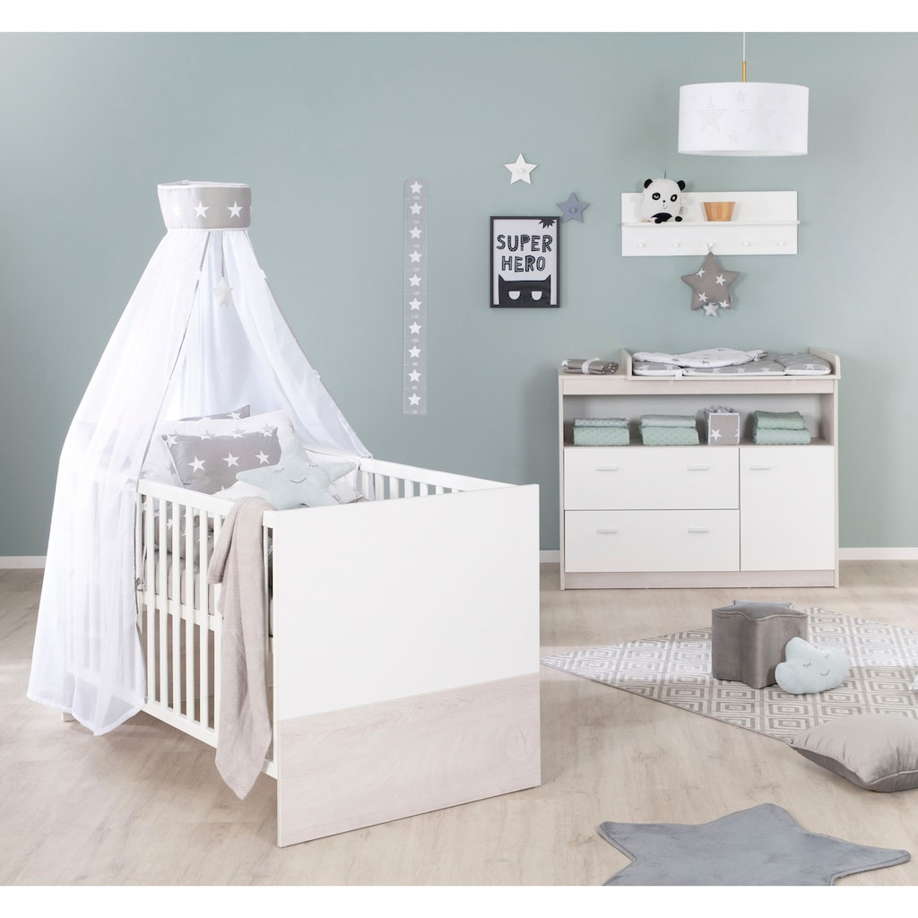 roba® Babymöbel-Set »Julia«, (Spar-Set, 2 St., Gitterbett, Wickelkommode)