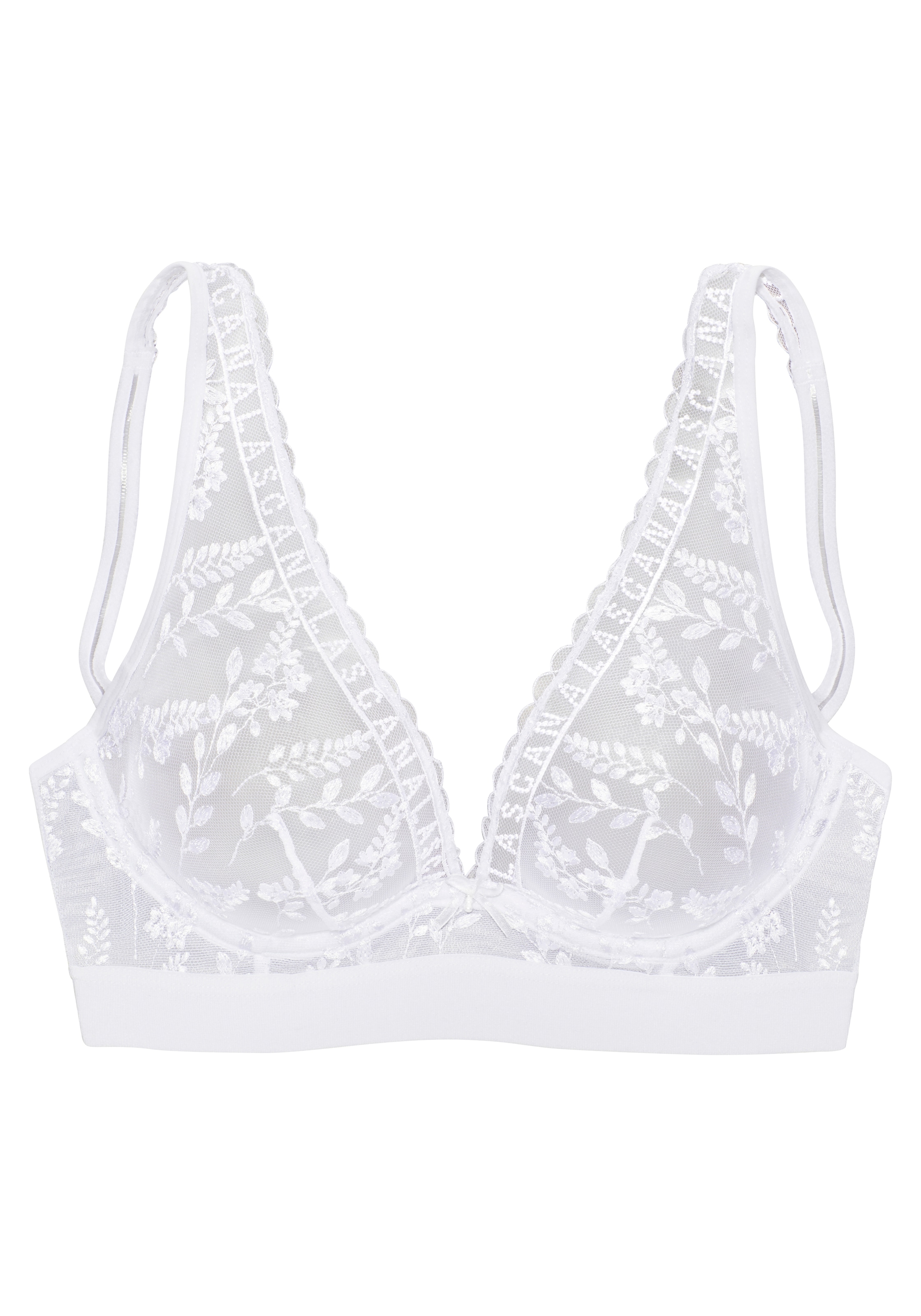 LASCANA Bügel-BH, mit zarter, glänzender Blumenstickerei, sexy Dessous