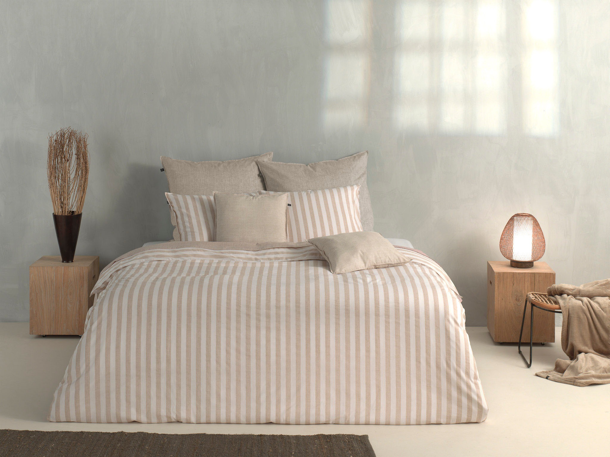 ZO HOME Bettwäsche »Banda-di-Lino« 2 Stk. tlg. Bettwäsche aus 100% Baumwoll günstig online kaufen