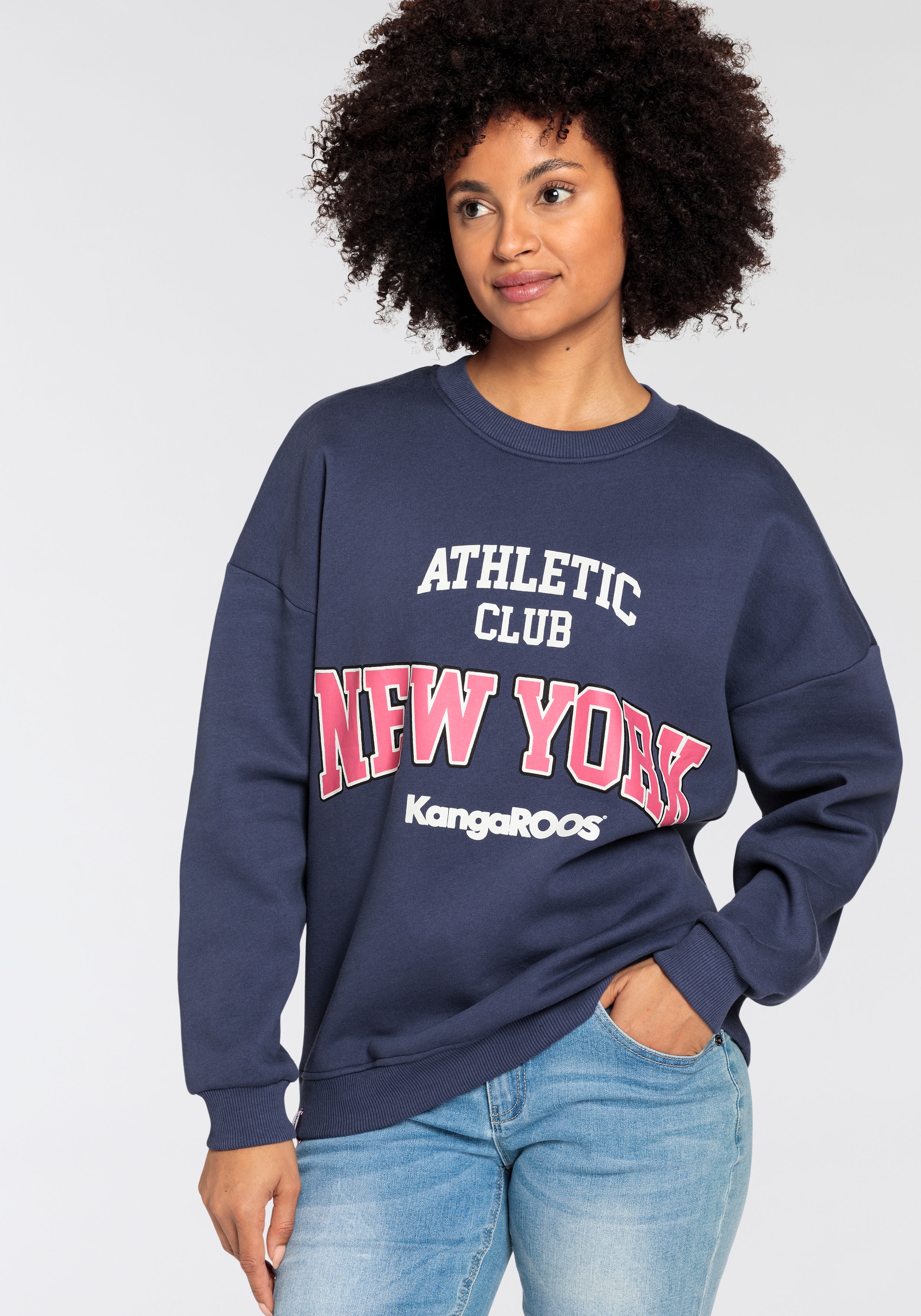 KangaROOS Sweatshirt, im College-Style KOLLEKTION bestellen online NEUE - Logodruck mit großem