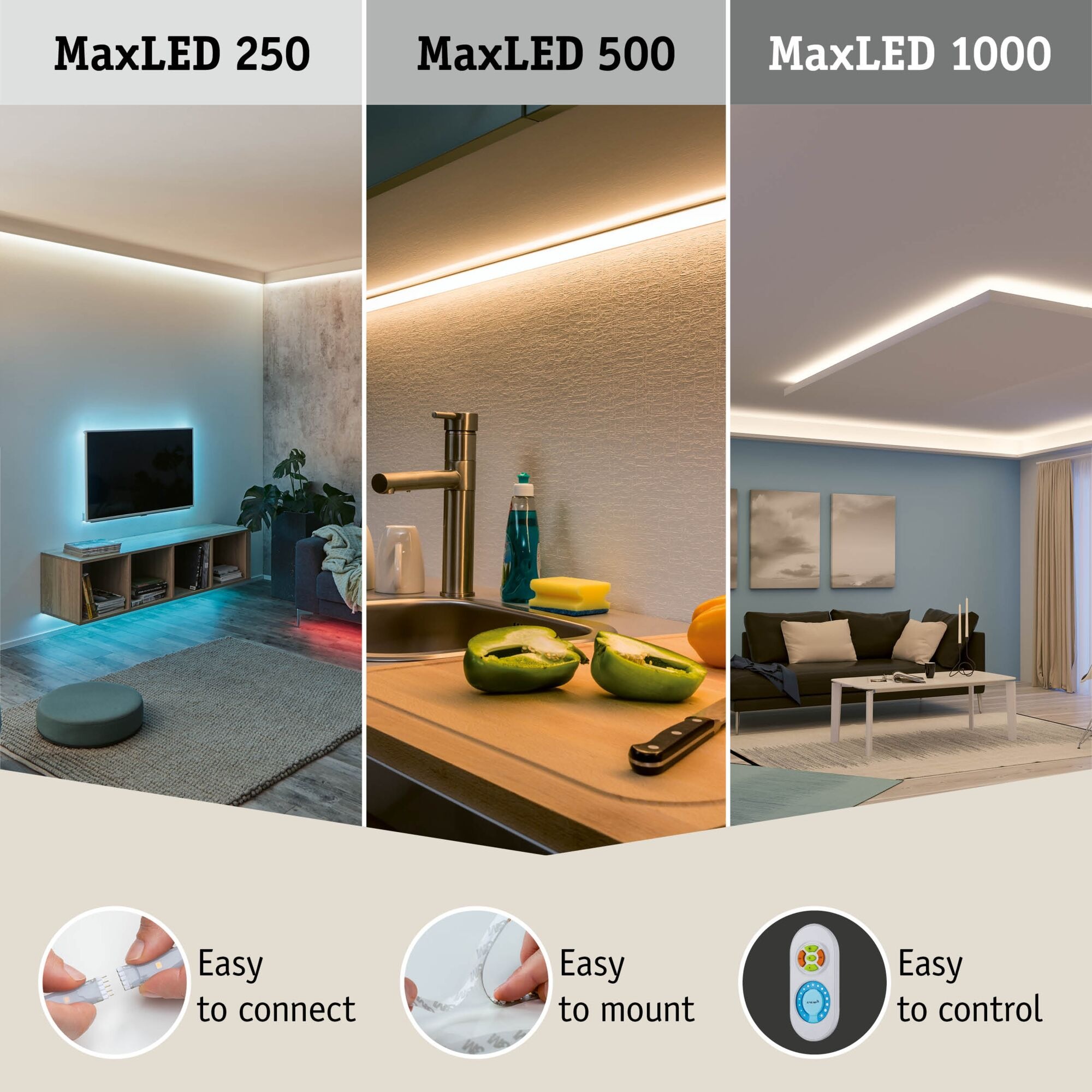 Paulmann LED-Streifen »MaxLED 1000 LED Strip Full-Line COB Basisset« Memory günstig online kaufen