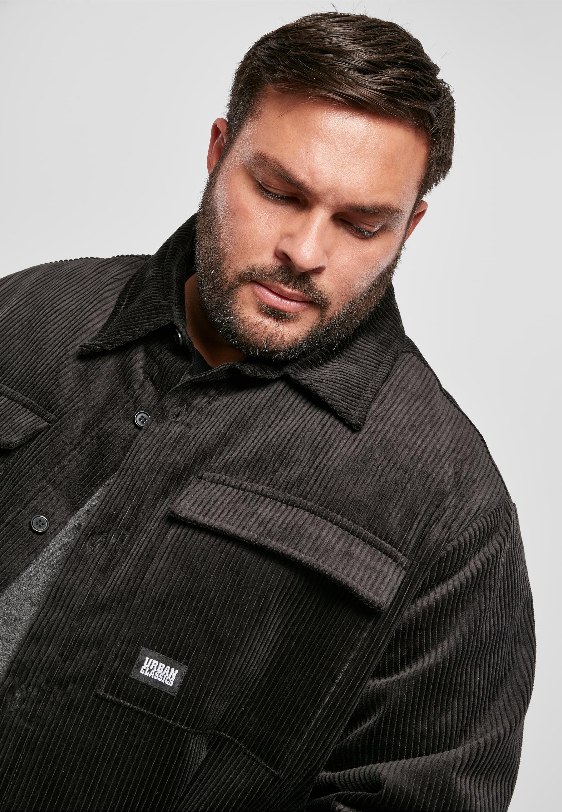 URBAN CLASSICS Cordjacke »Urban Classics Herren Corduroy Shirt Jacket« 1 Stk. tlg. ohne Kapuze