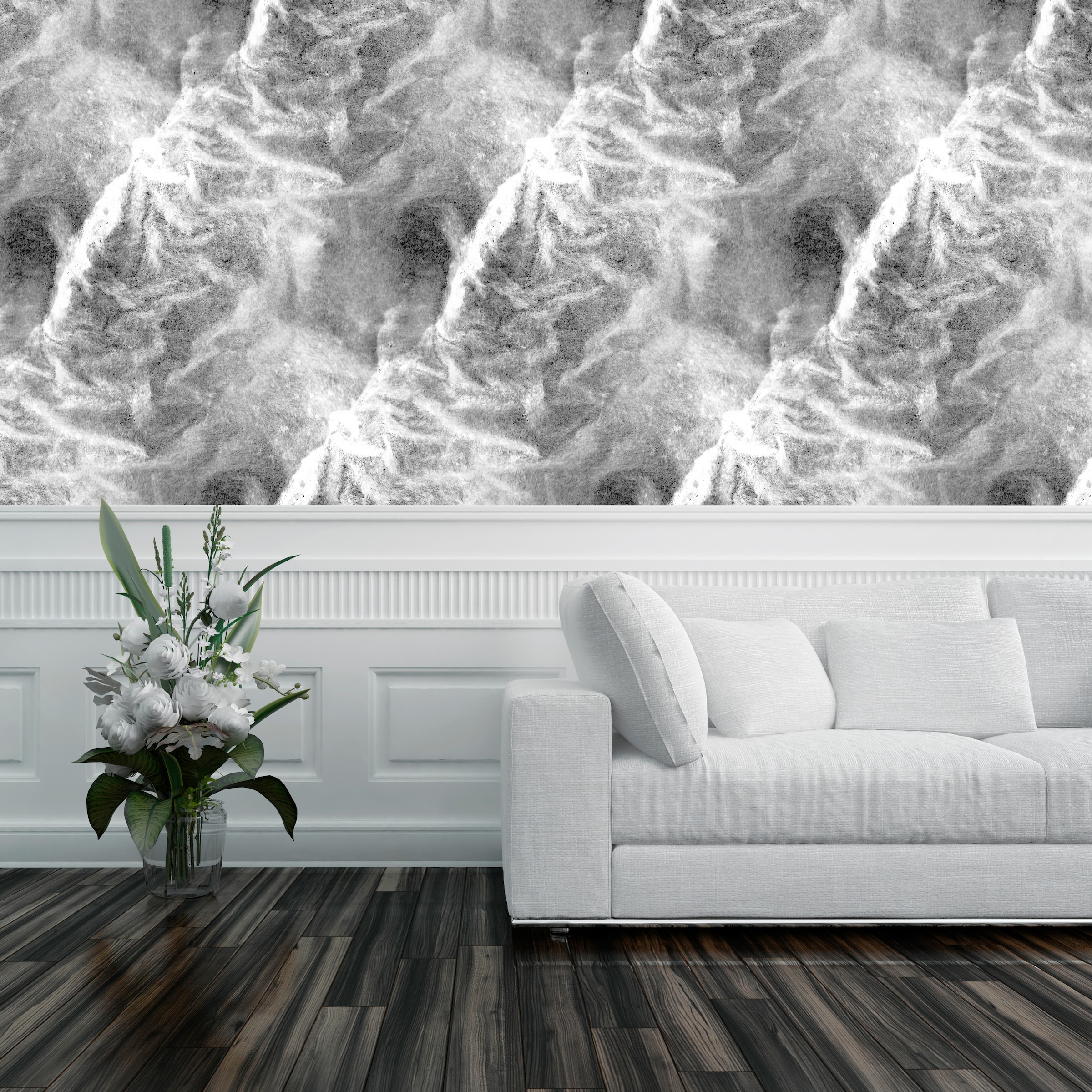 queence Vinyltapete »Aisawkou«, bedruckt-clean-unifarben-minimalistisch-Abriebeffekte-Steinoptik, 90x250cm, selbstklebend, kinderleichte Anbringung, Sticker