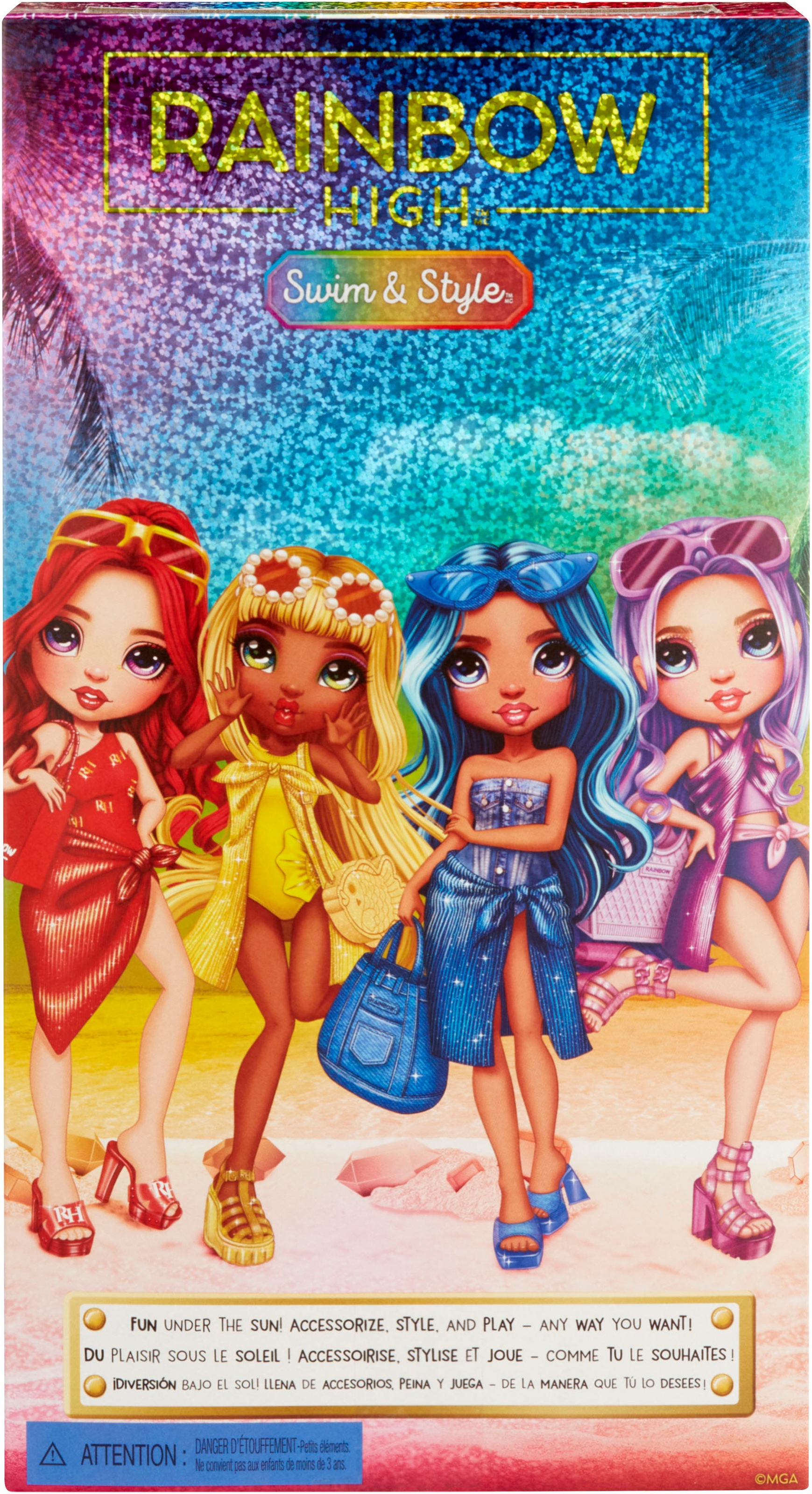 RAINBOW HIGH Anziehpuppe »Rainbow High Swim & Style Fashion Doll- Skyler (Blue)«