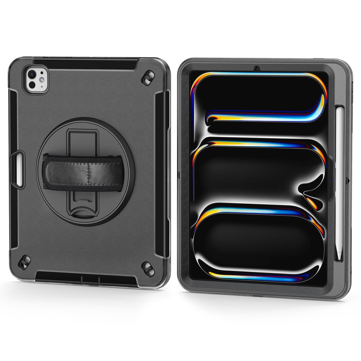4smarts Tablet-Hülle »Rugged Case GRIP für Apple iPad Pro 11 (M4, 2024)«, Backcover, Schutzhülle, Handyschutzhülle, Case, Schutzcase, stoßfest